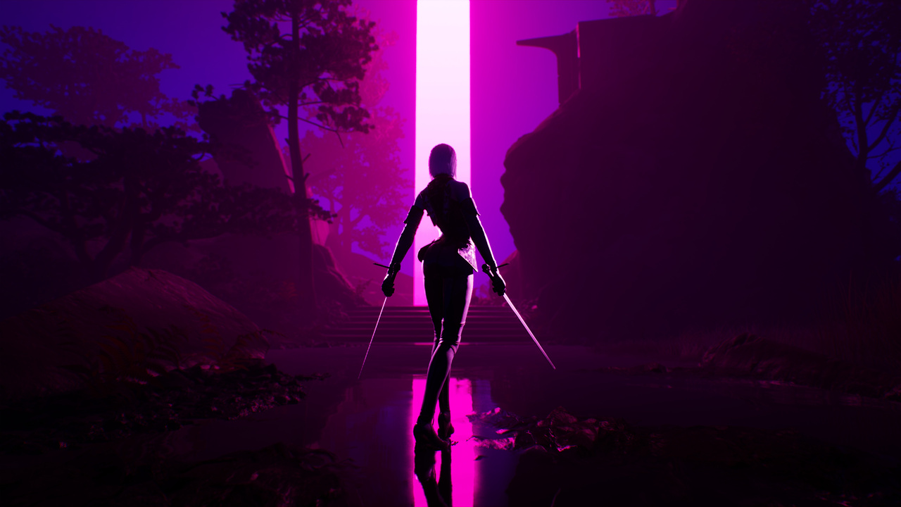 1280x720 Warrior Girl Sharp Sword Synthwave 4k 720P HD 4k Wallpapers ...