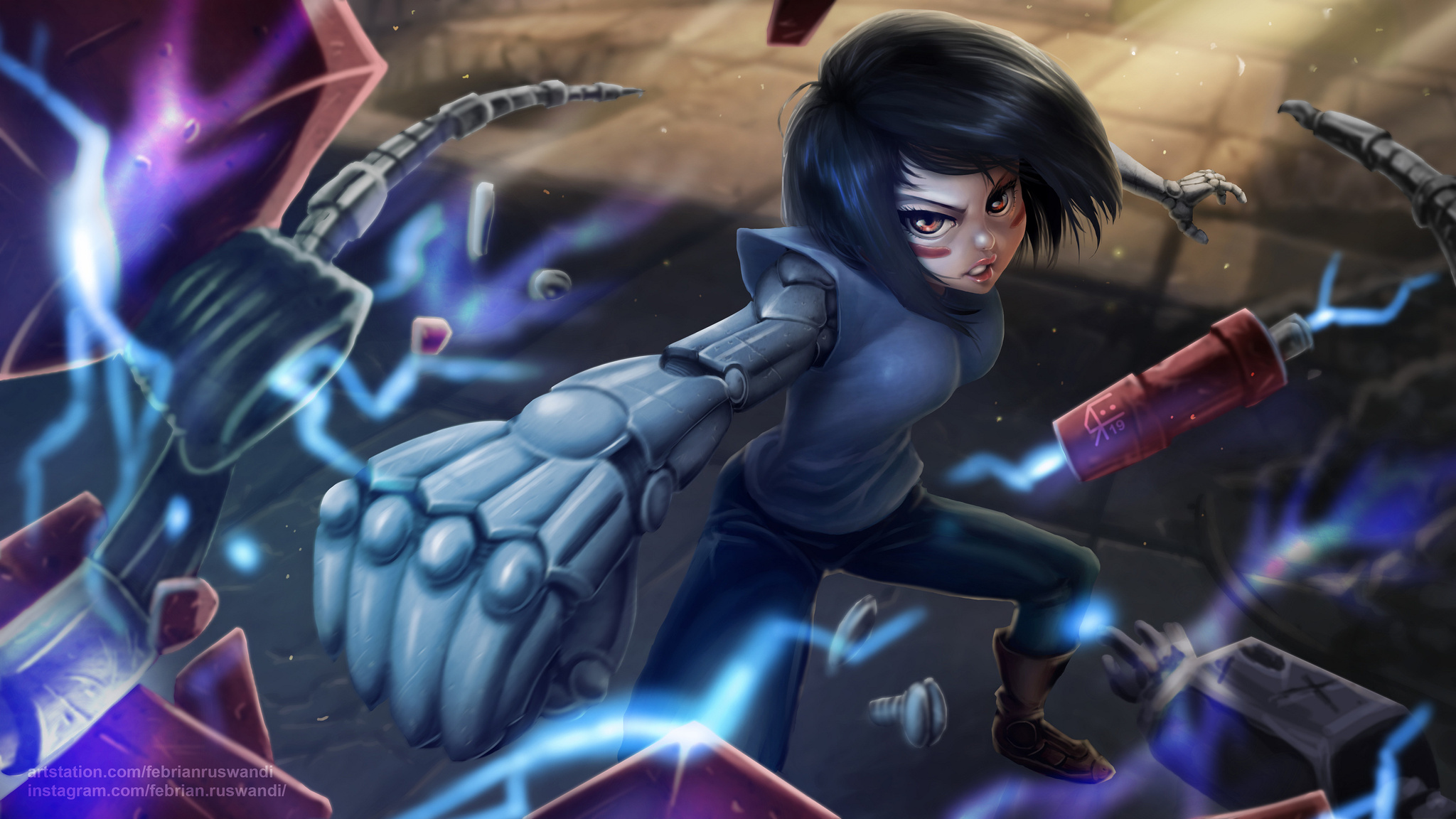 2048x1152 Warrior Hunter Alita Battle Angel Wallpaper,2048x1152