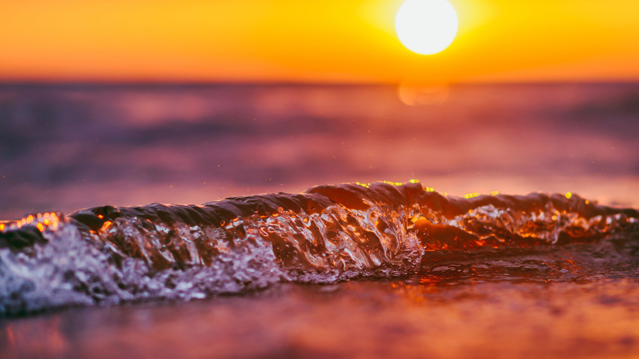 1280x720 Wave Sunset 720P ,HD 4k Wallpapers,Images,Backgrounds,Photos ...