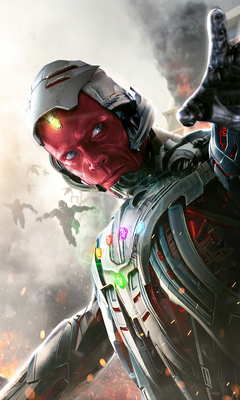 What If Vision Ultron Wallpaper In 240x400 Resolution
