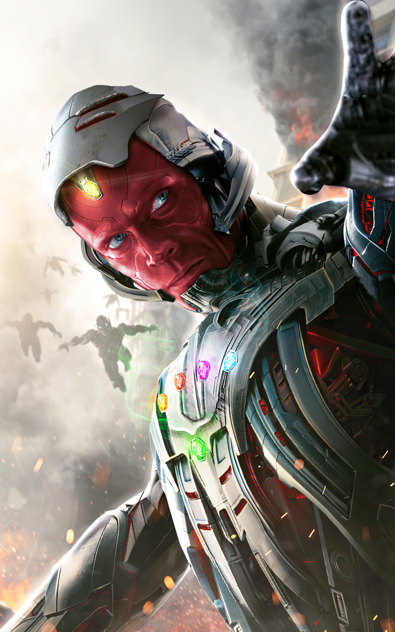 What If Vision Ultron Wallpaper In 800x1280 Resolution