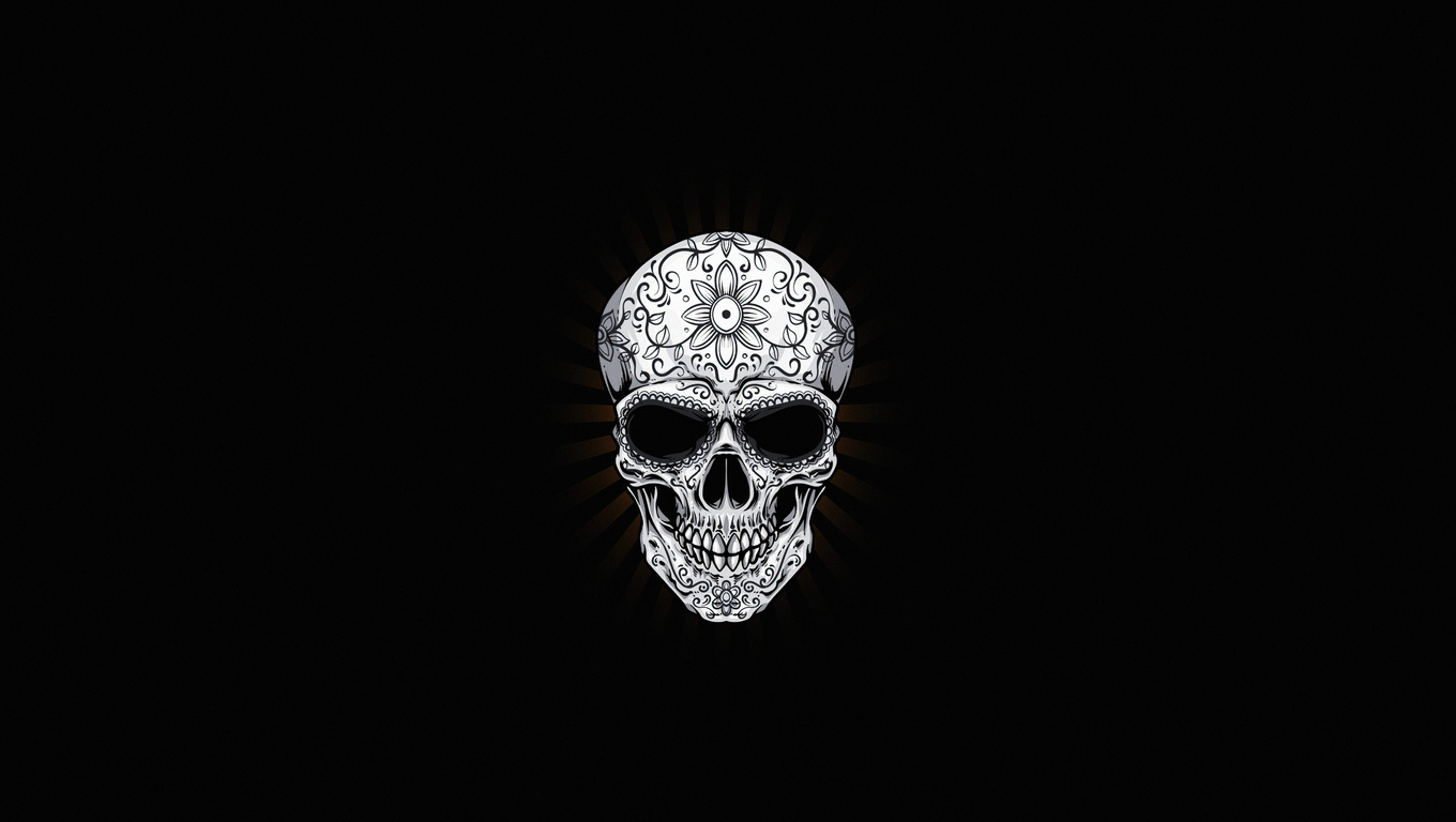 1360x768 White Skull Dark 4k Laptop HD HD 4k Wallpapers, Images, Backgrounds,  Photos and Pictures