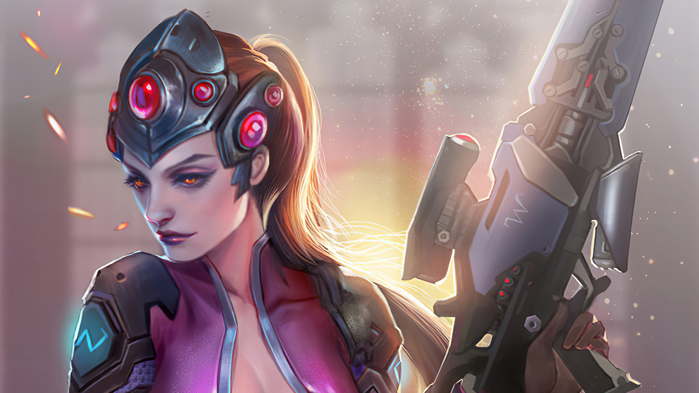 1360x765 Widow Maker Overwatch Art 1360x765 Resolution HD 4k Wallpapers ...