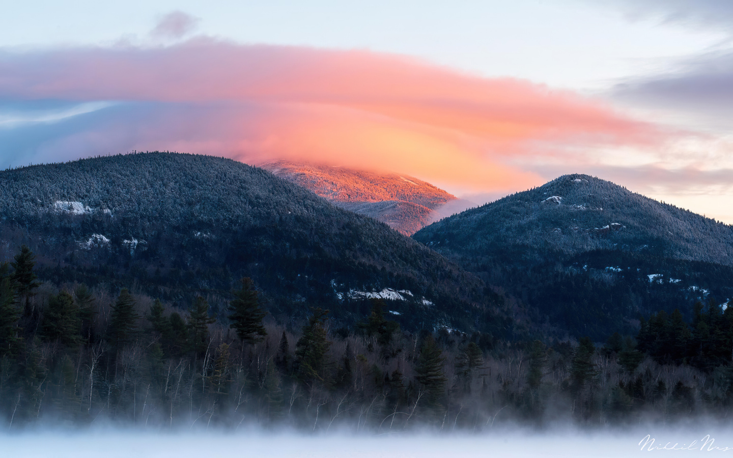 1440x900 Wintry Morning In The Adirondack Mountains Wallpaper,1440x900 ...