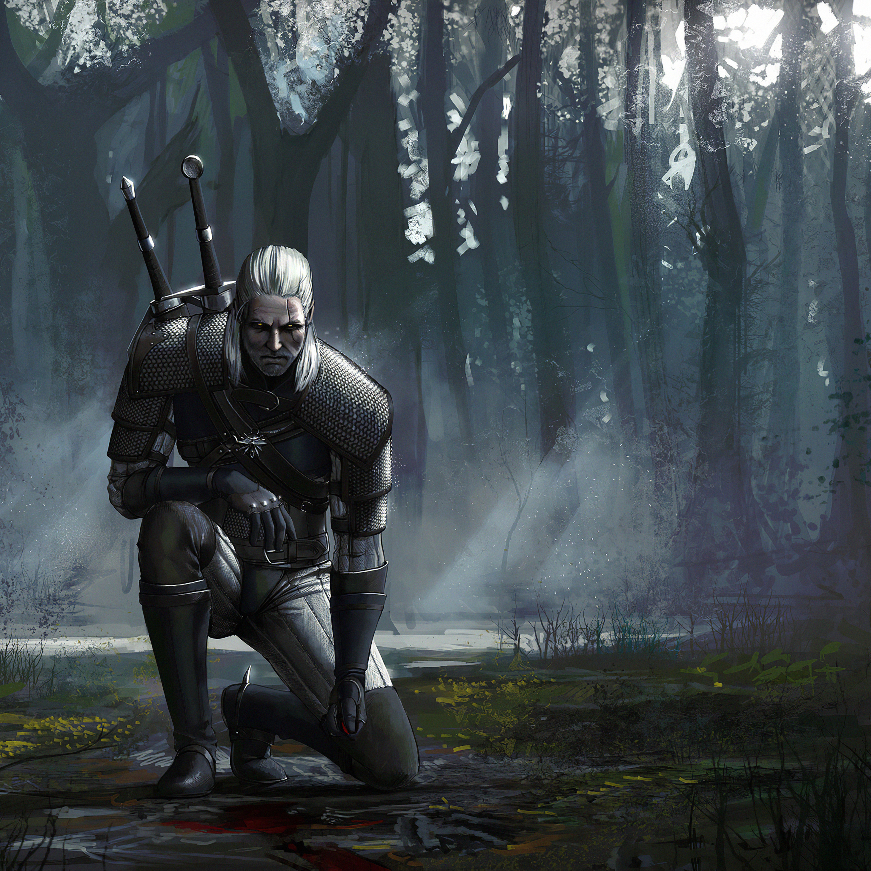 Witcher Geralt Of Rivia In 2932x2932 Resolution. witcher-geralt-of-rivia-.....