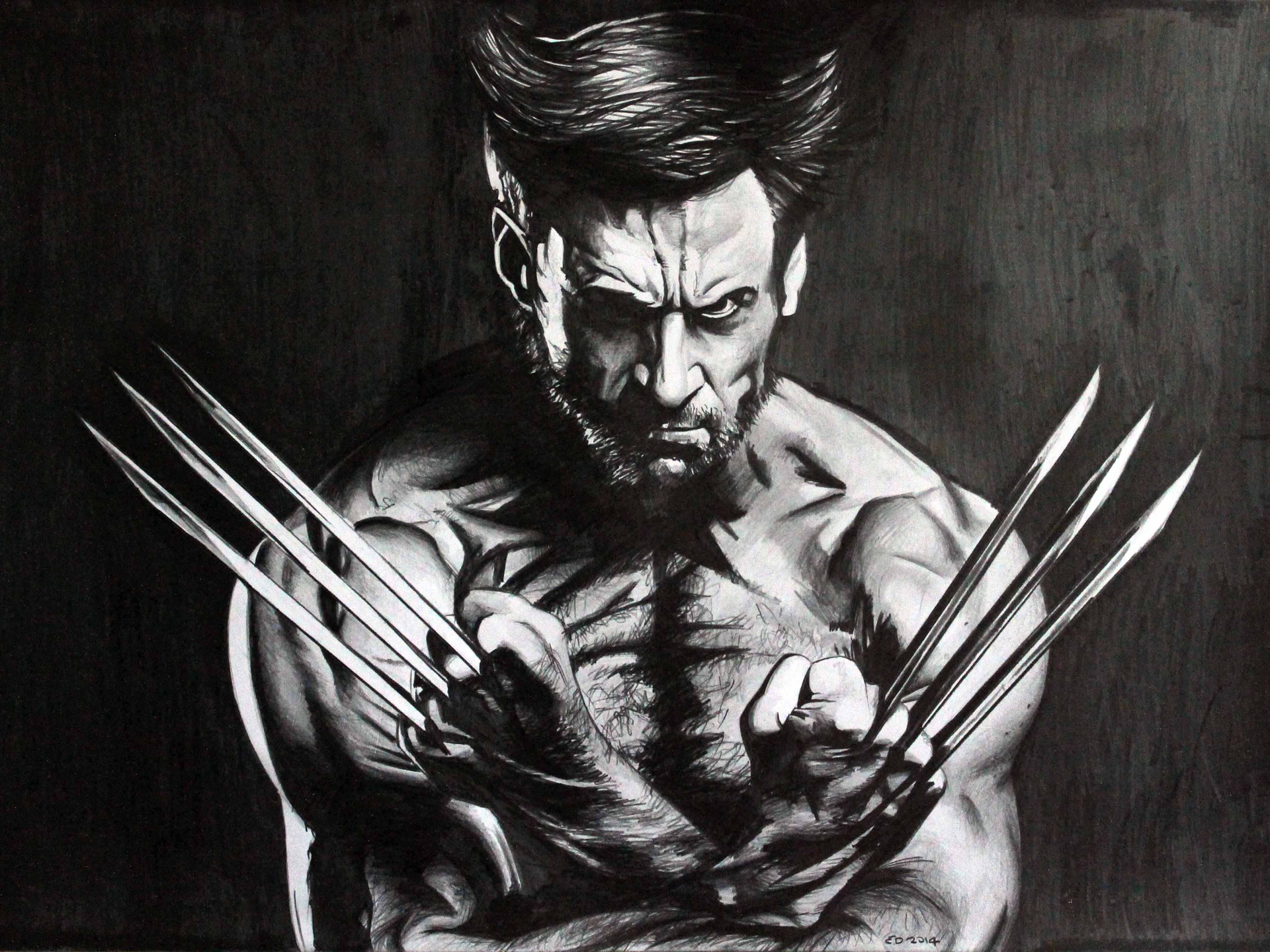 1920x1440 Wolverine Monochrome 1920x1440 Resolution HD 4k Wallpapers ...