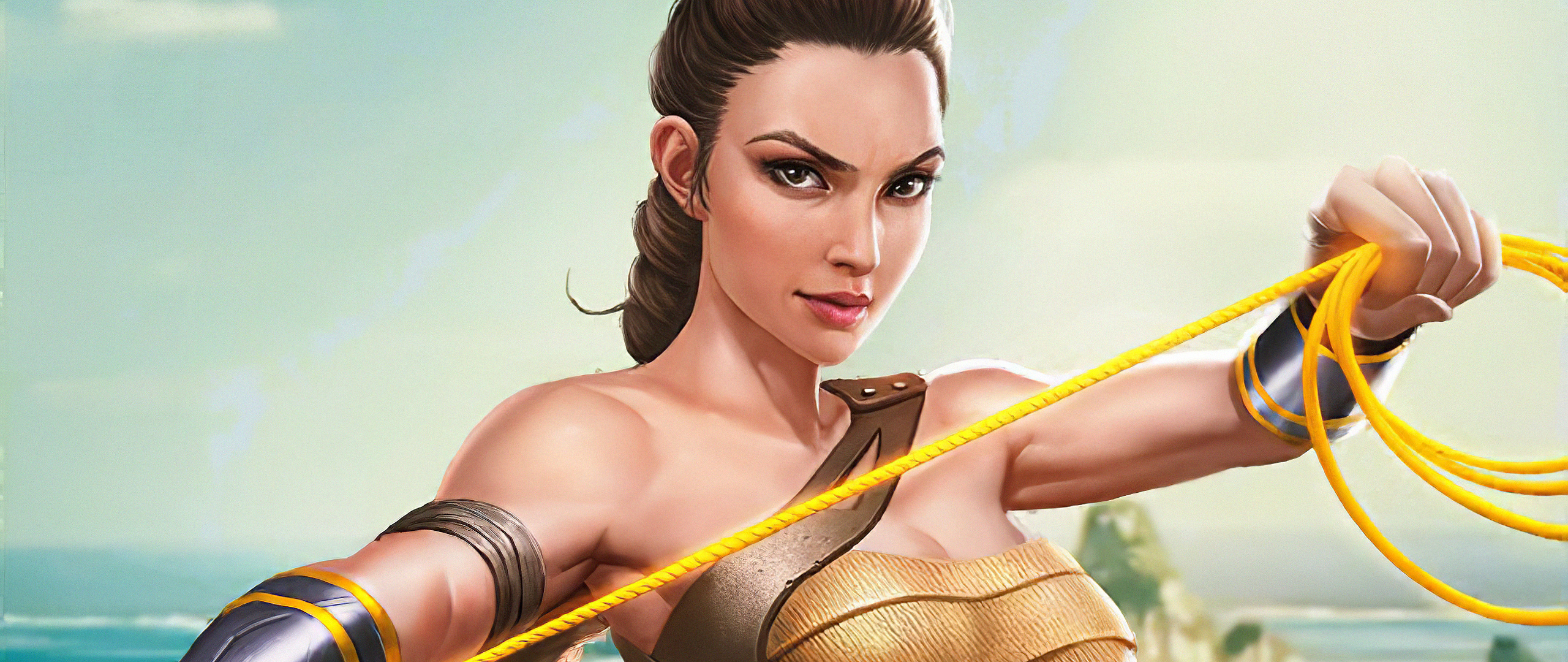Woman gameplay. Чудо женщина Инджастис 2. Wonder woman Amazon.