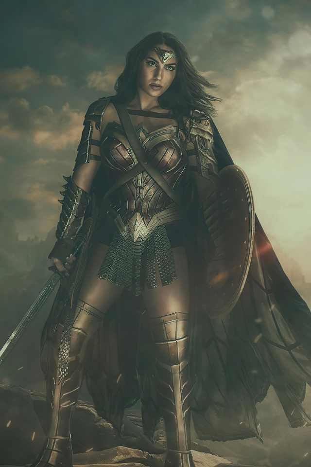 640x960 Wonder Woman Dark Side 4k iPhone 4, iPhone 4S HD 4k Wallpapers,  Images, Backgrounds, Photos and Pictures