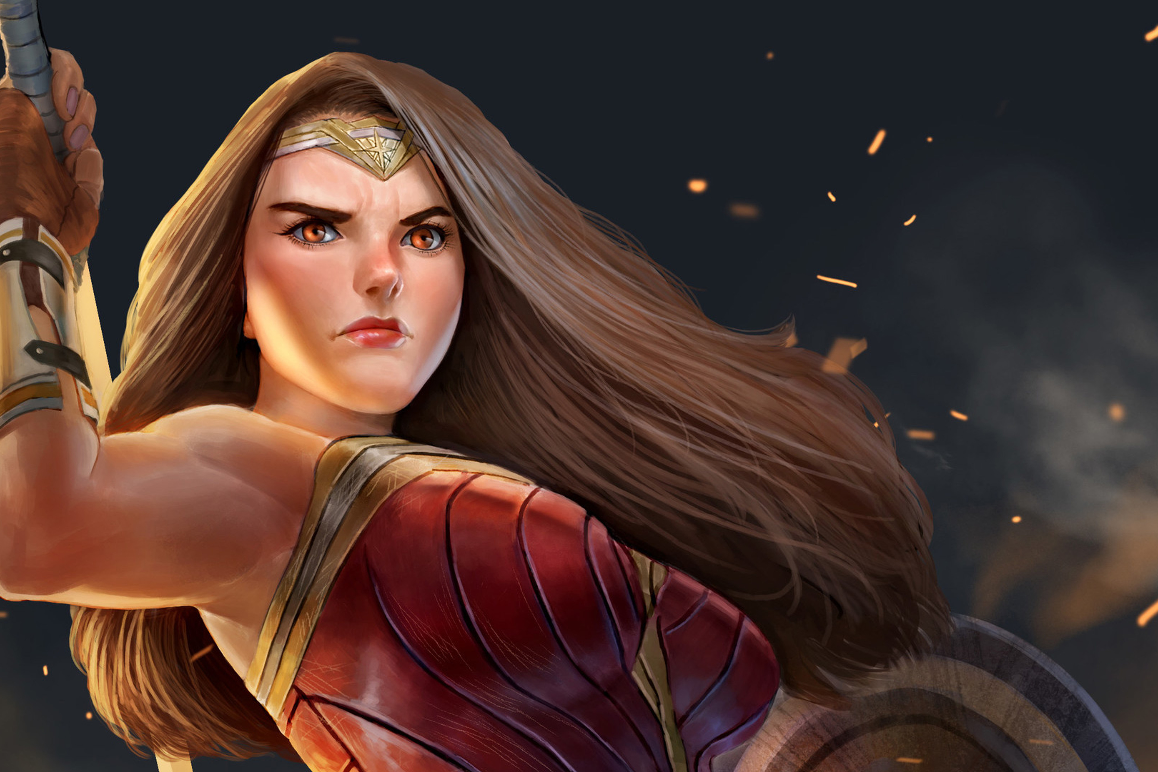 3840x2560 Wonder Woman Fan Made Art 3840x2560 Resolution HD 4k ...