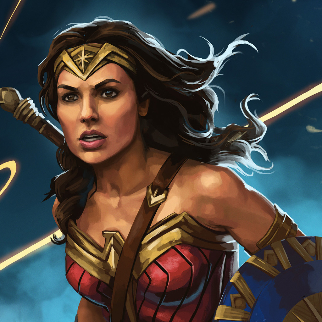 1024x1024 Wonder Woman Illustration 1024x1024 Resolution HD 4k ...