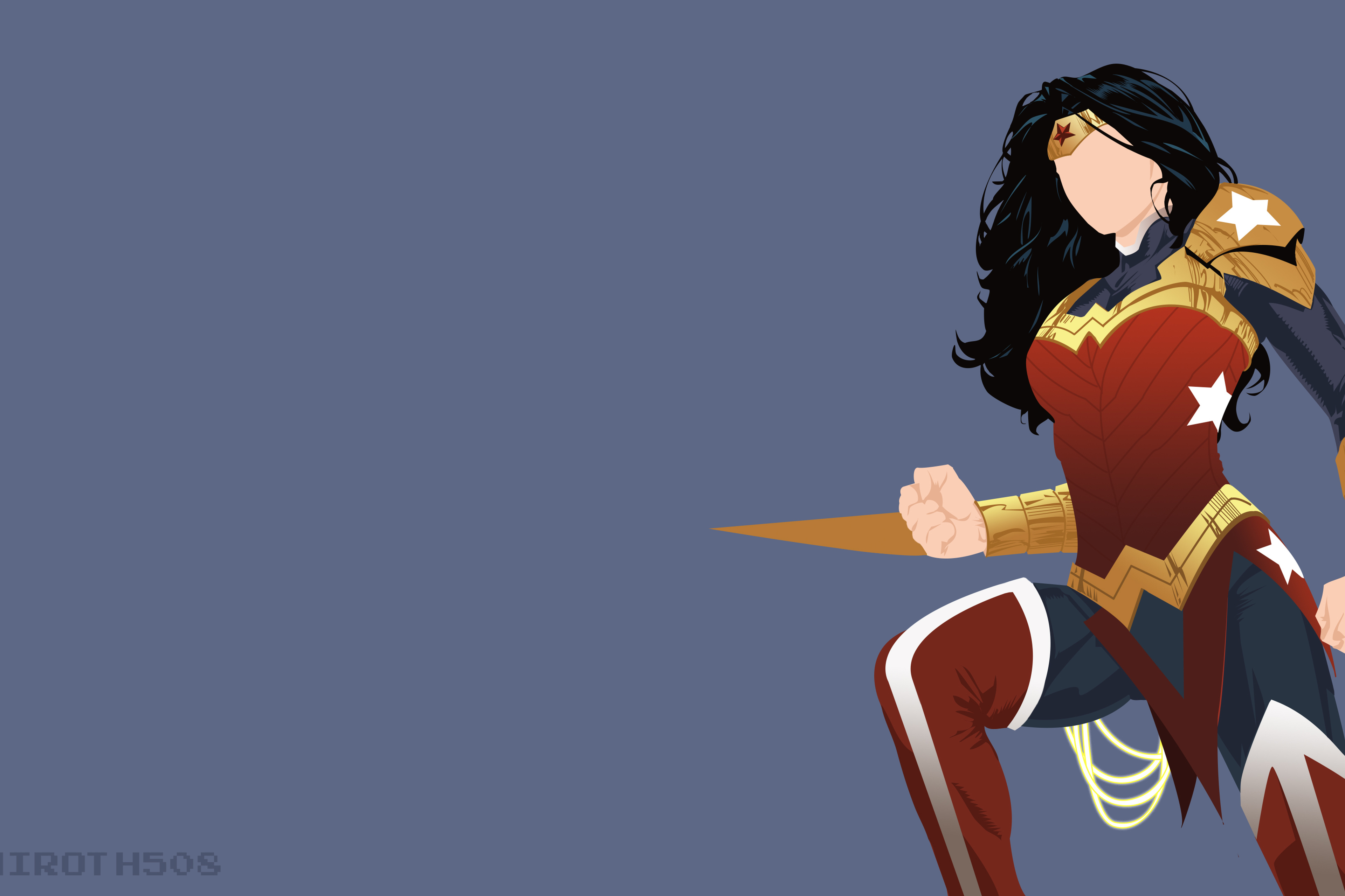 3840x2560 Wonder Woman Minimalist 3840x2560 Resolution HD 4k Wallpapers