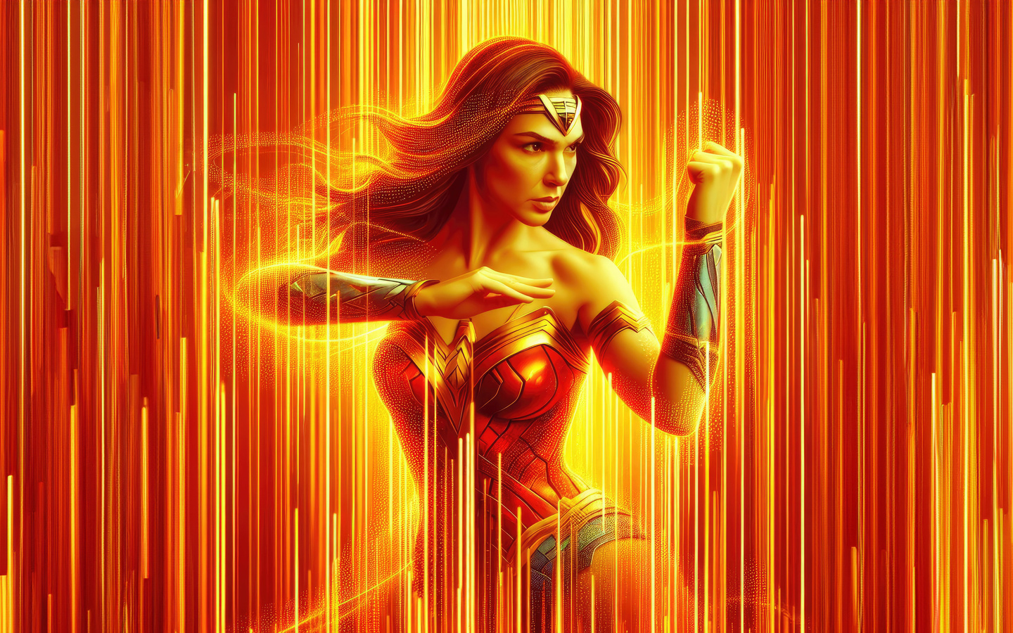 1440x900 Wonder Woman Wielding Power In The Digital Age Wallpaper ...