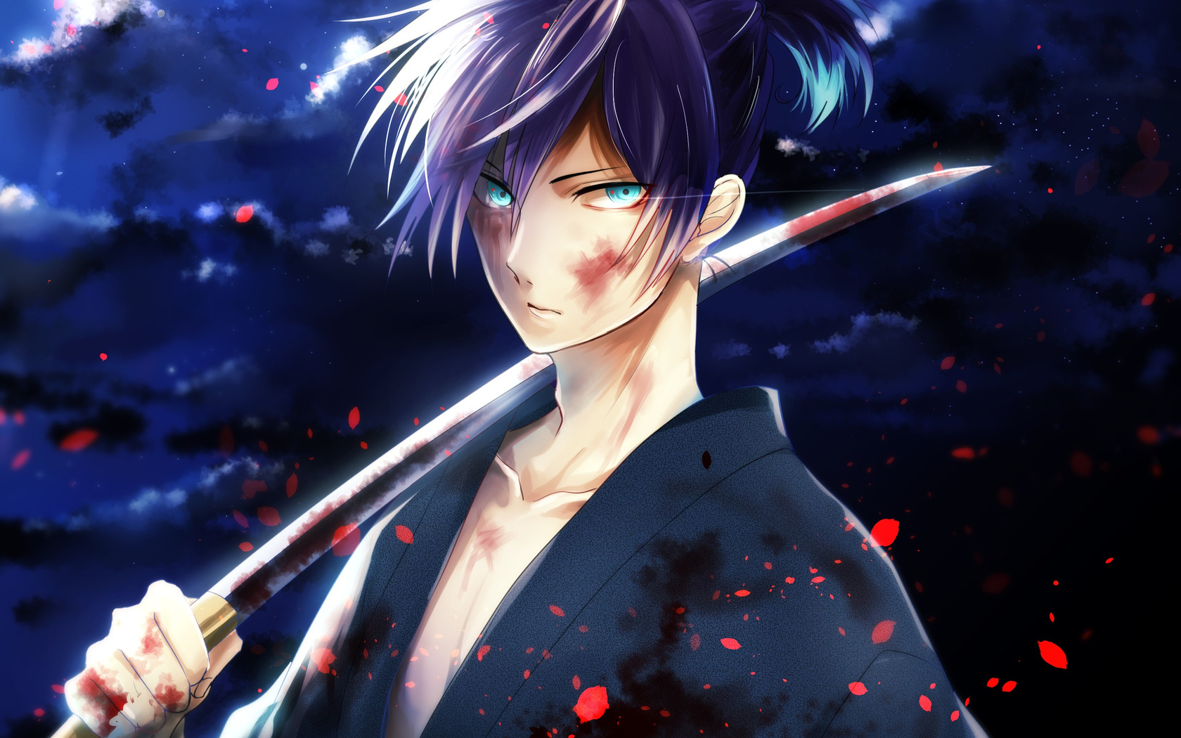 Anime Boy Blue Hair Wallpapers - Wallpaper Cave