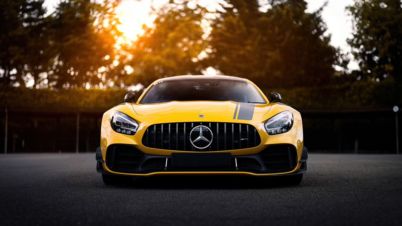 1366x768 Yellow Mercedes Benz Amg Gtr Laptop HD ,HD 4k Wallpapers ...