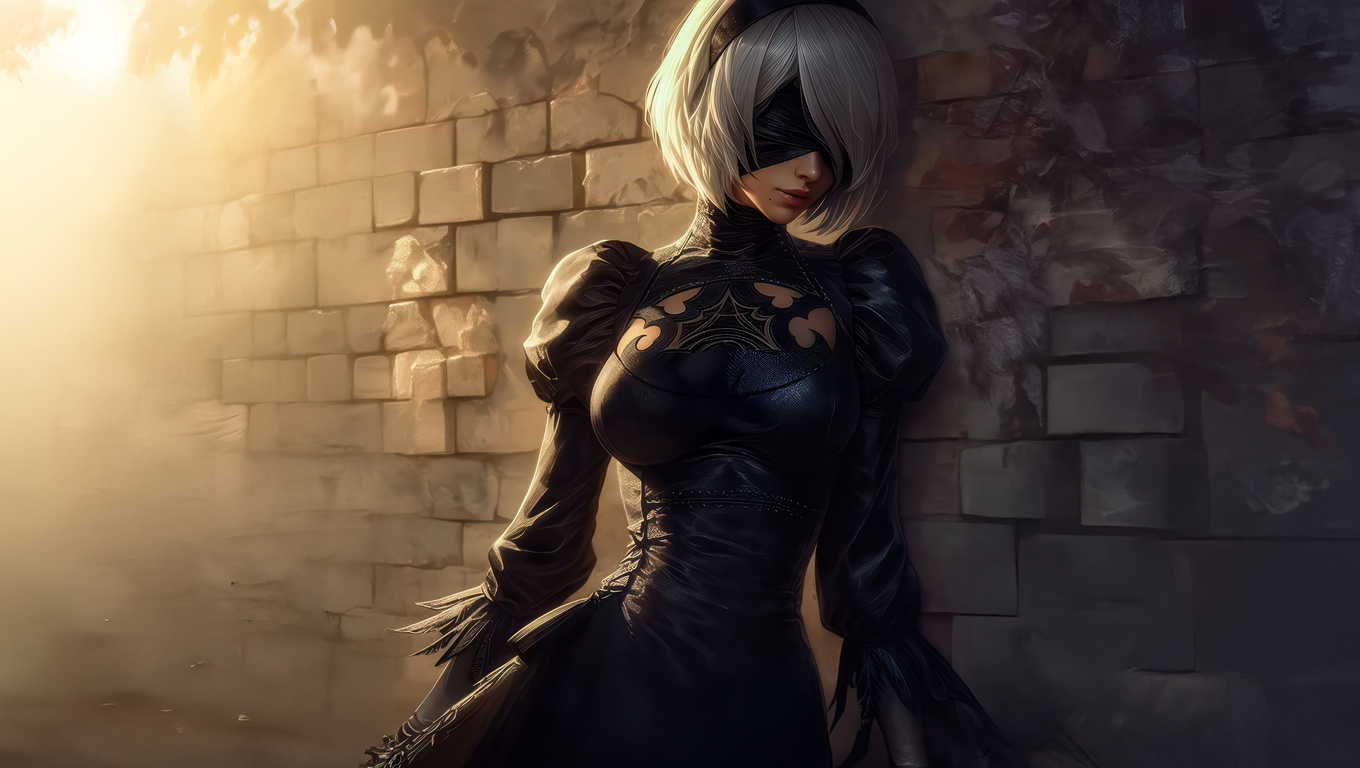 1360x768 Yorha 2b Nier Automata Cool Portrait Laptop HD ,HD 4k ...