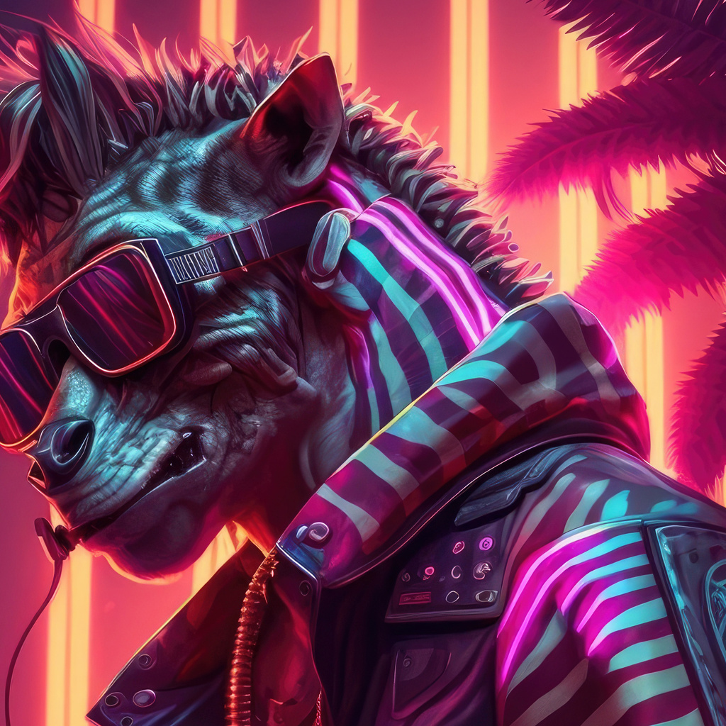 1024x1024 Zebra Cyberpunk 4k 1024x1024 Resolution HD 4k Wallpapers ...