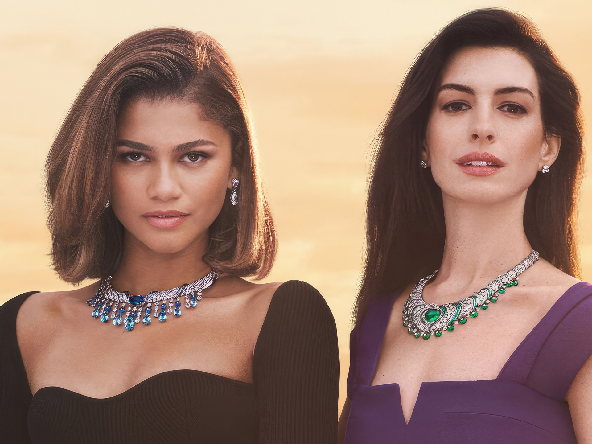 1920x1440 Zendaya And Anne Hathaway Bulgari 2023 1920x1440 Resolution ...