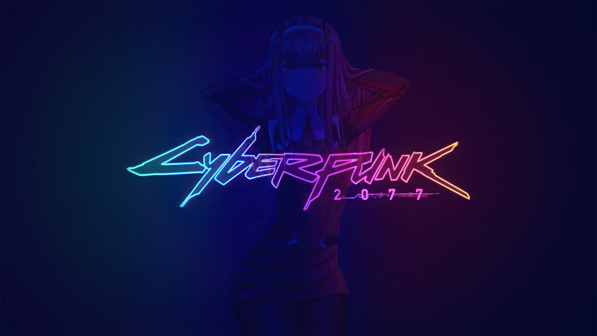 Zero Two Darling In The Franxx Anime Cyberpunk 2077 HD - KDE Store