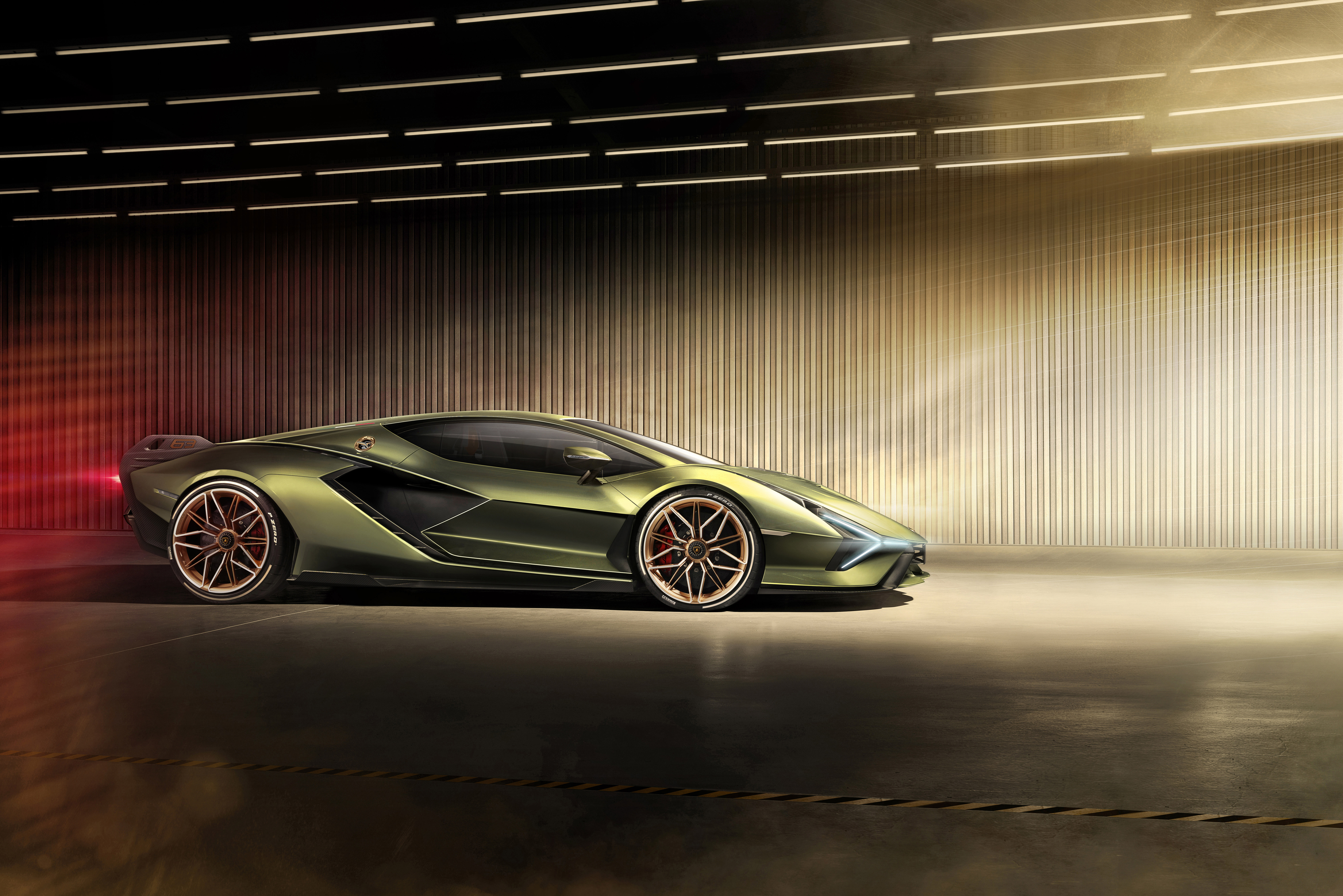 2019 Lamborghini Sian Side View, HD Cars, 4k Wallpapers, Images
