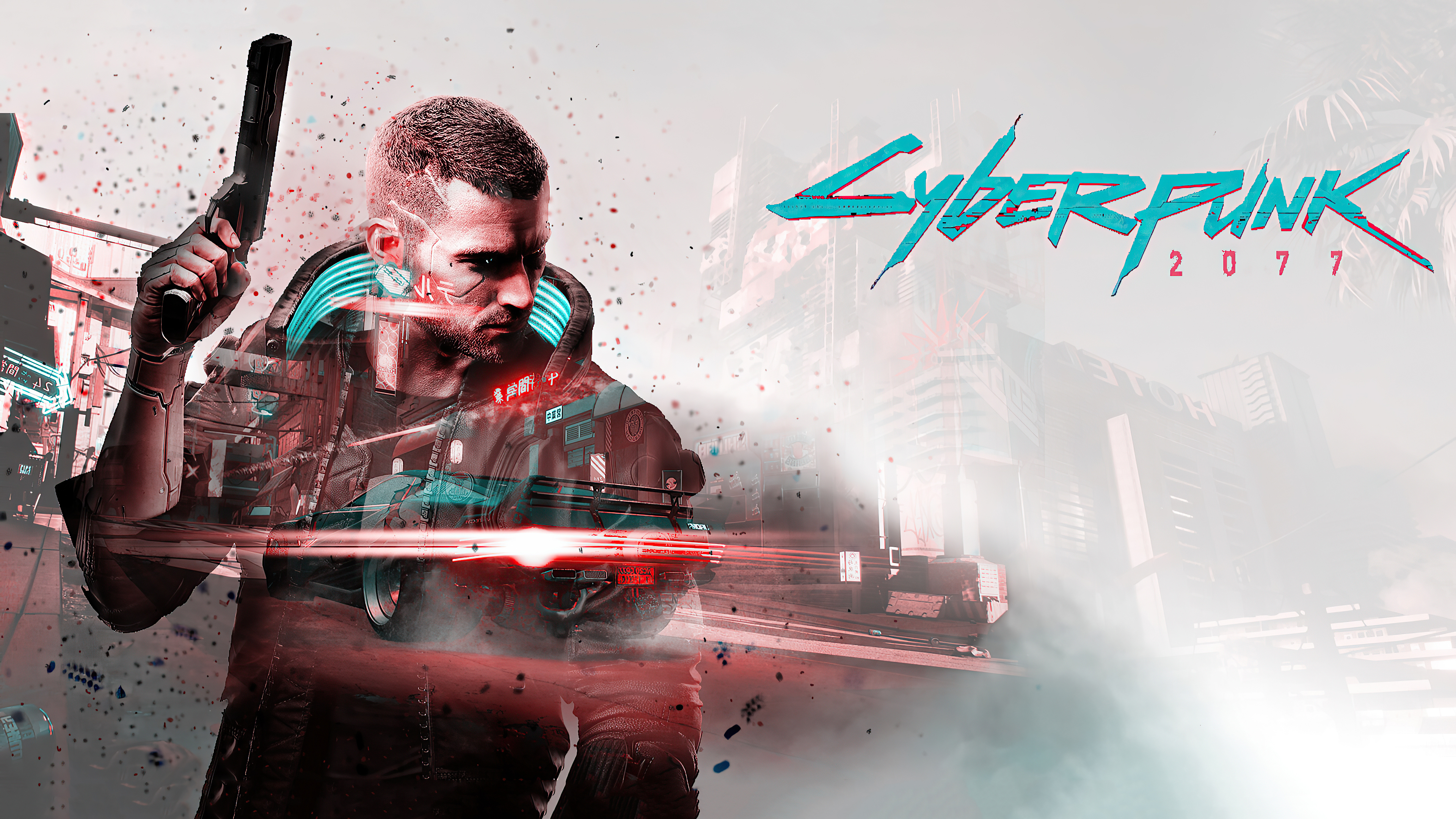 Cyberpunk 2077 Wallpaper 4K, Black background, PC Games