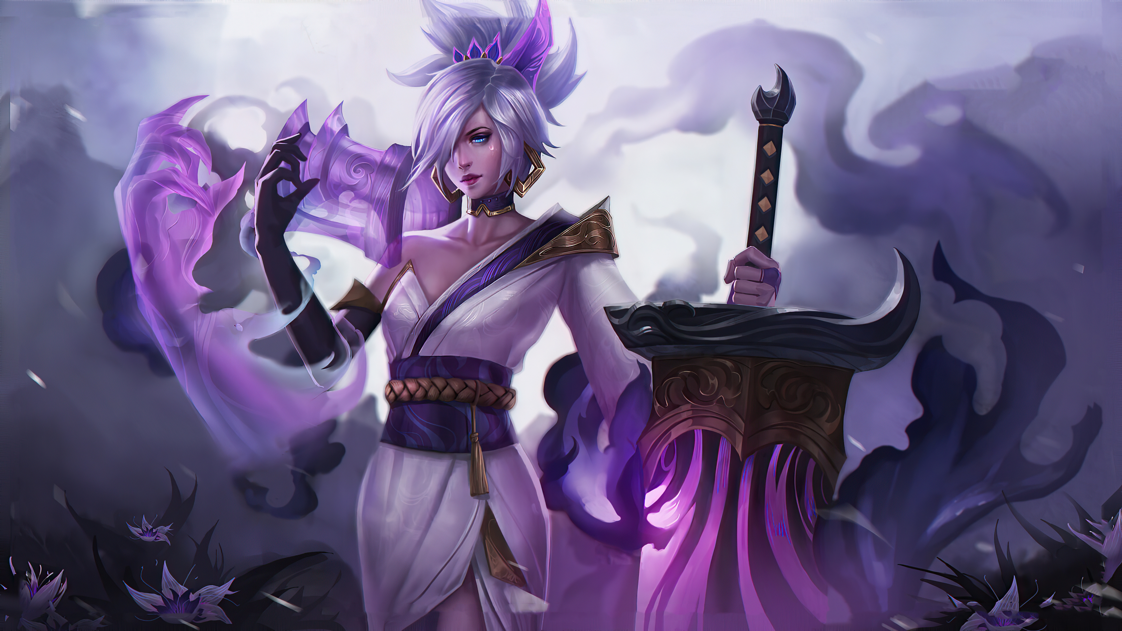 Wallpaper legends. Ривен Spirit Blossom. Ривен ЛОЛ. League of Legends Ривен. Лига легенд Ривен дух цветения.