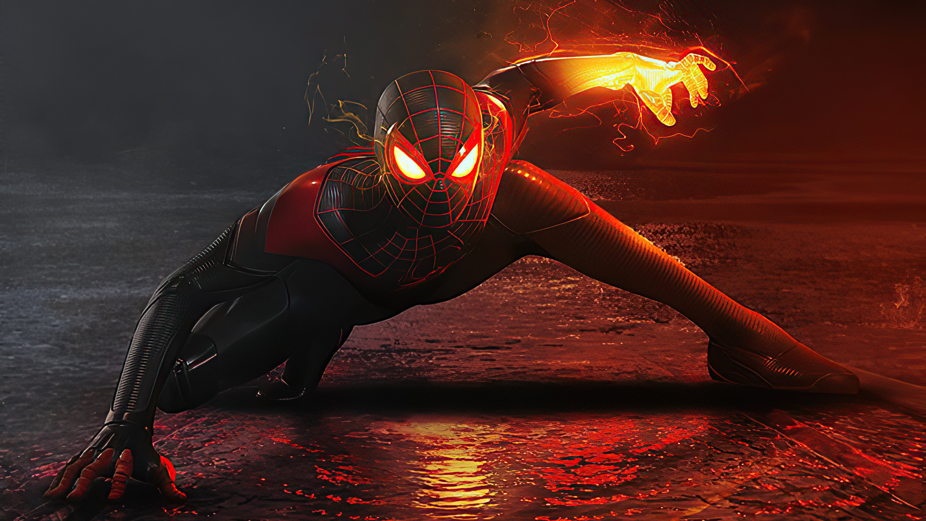 2020 Black Spiderman 4K Artwork Wallpaper,Hd Superheroes Wallpapers,4K