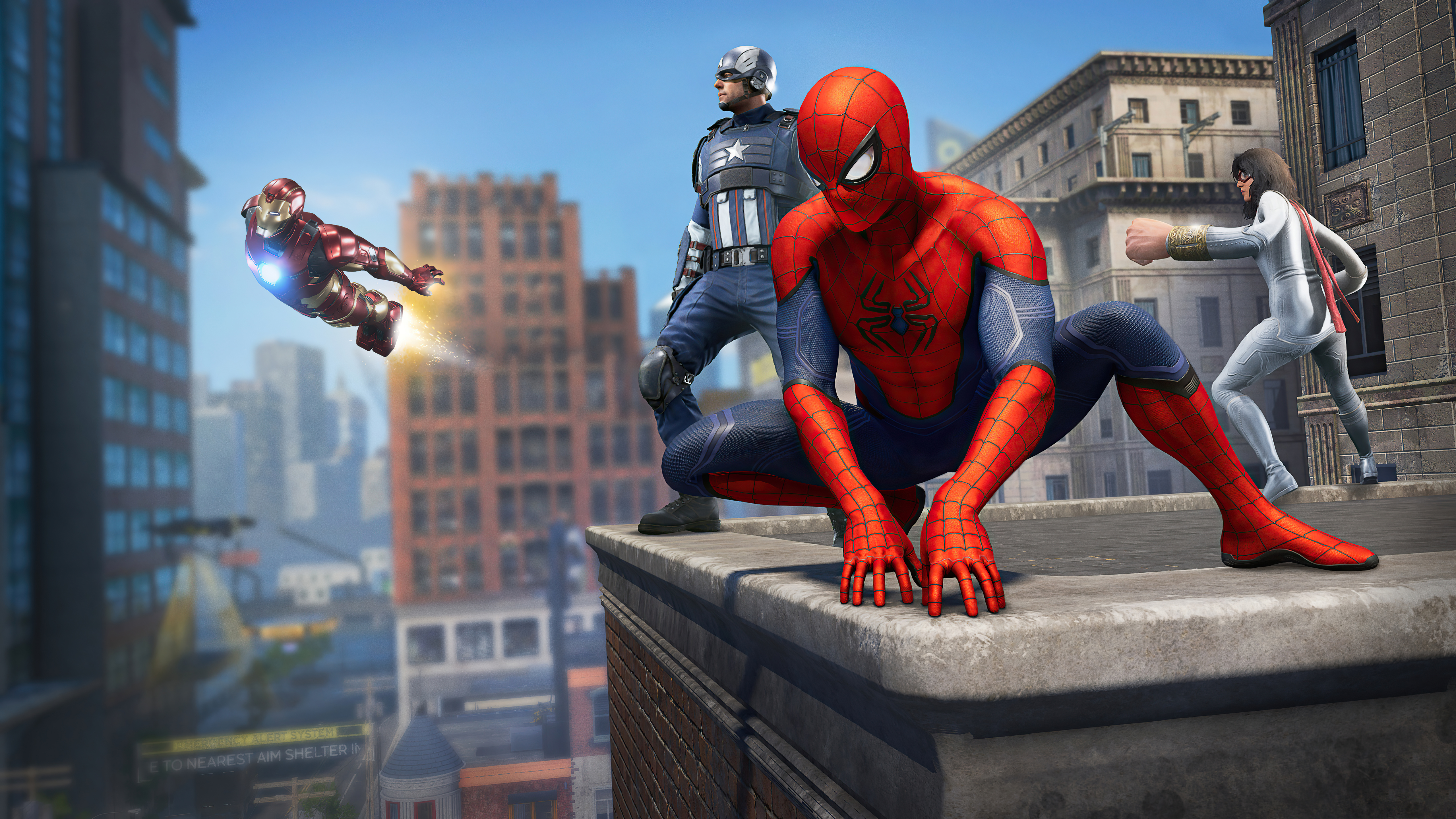 Мстители смотрят человека паука. Марвел Мстители игра человек паук. Avengers Марвел игра человек паук. Avengers игра 2020 человек-паук. Игра Мстители 2020 человек паук.