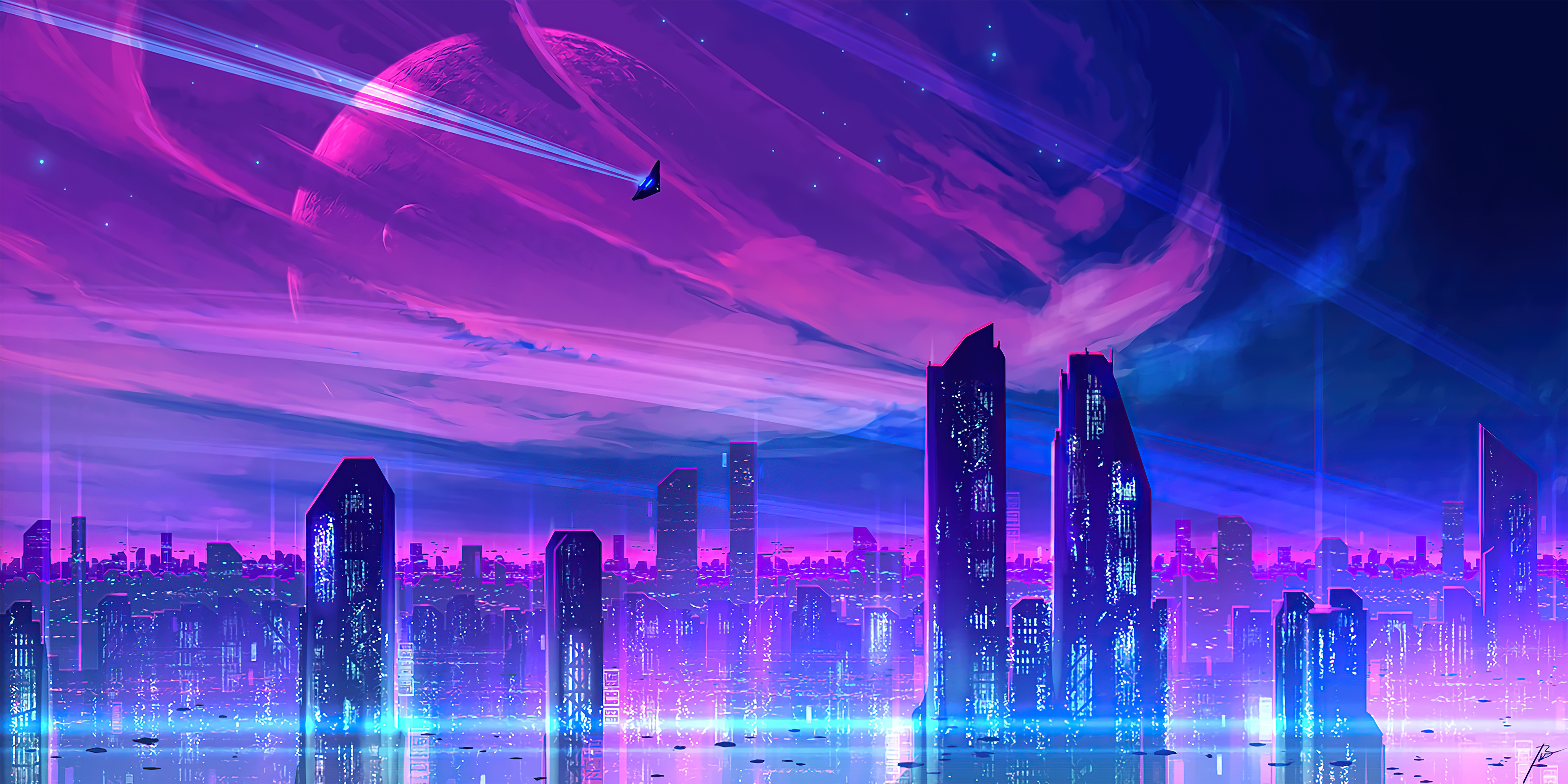 A Neon City, HD Artist, 4k Wallpapers, Images, Backgrounds, Photos and  Pictures