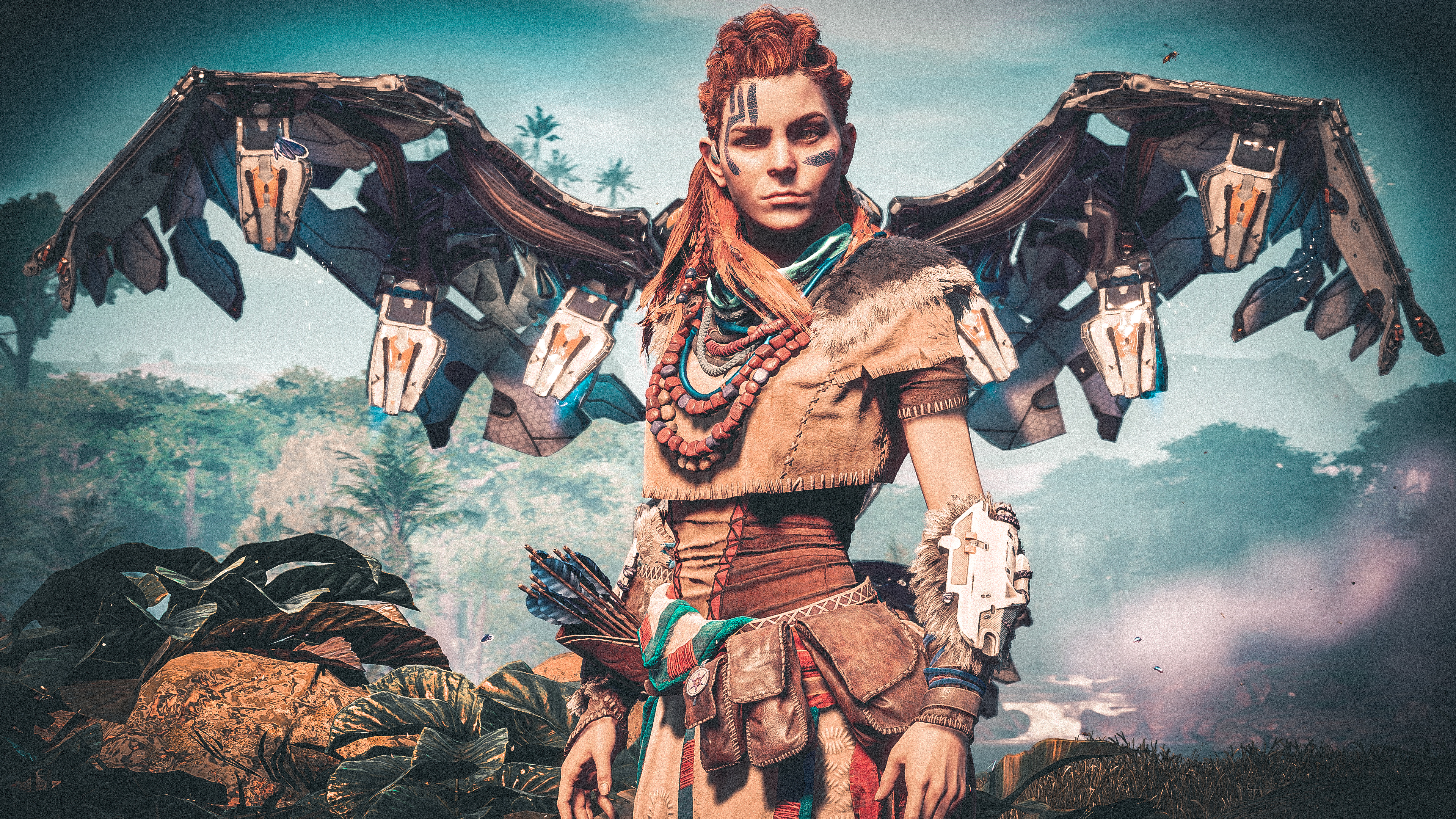 Download Horizon Zero Dawn Aloy With Bow Wallpaper | Wallpapers.com