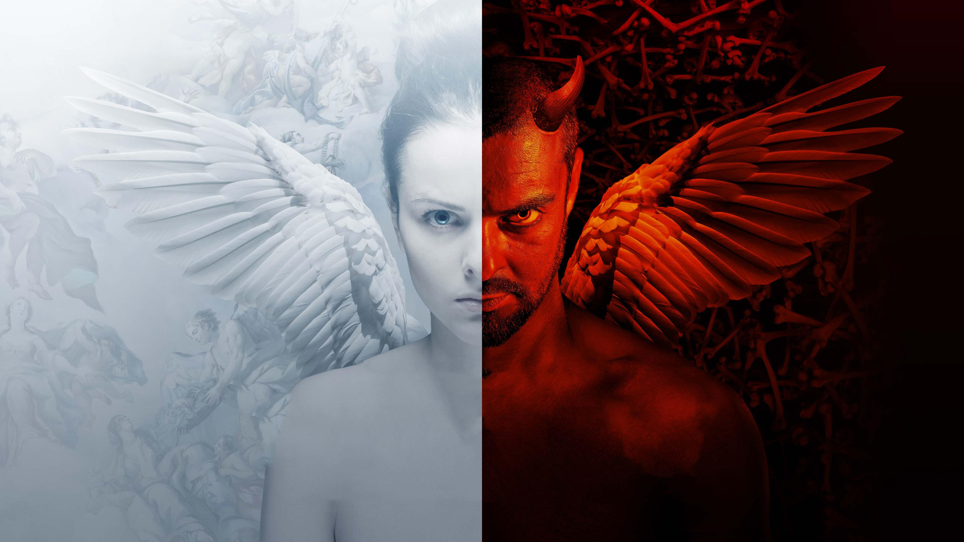 1920x1080 Angel Vs Demon Laptop Full HD 1080P HD 4k Wallpapers, Images,  Backgrounds, Photos and Pictures