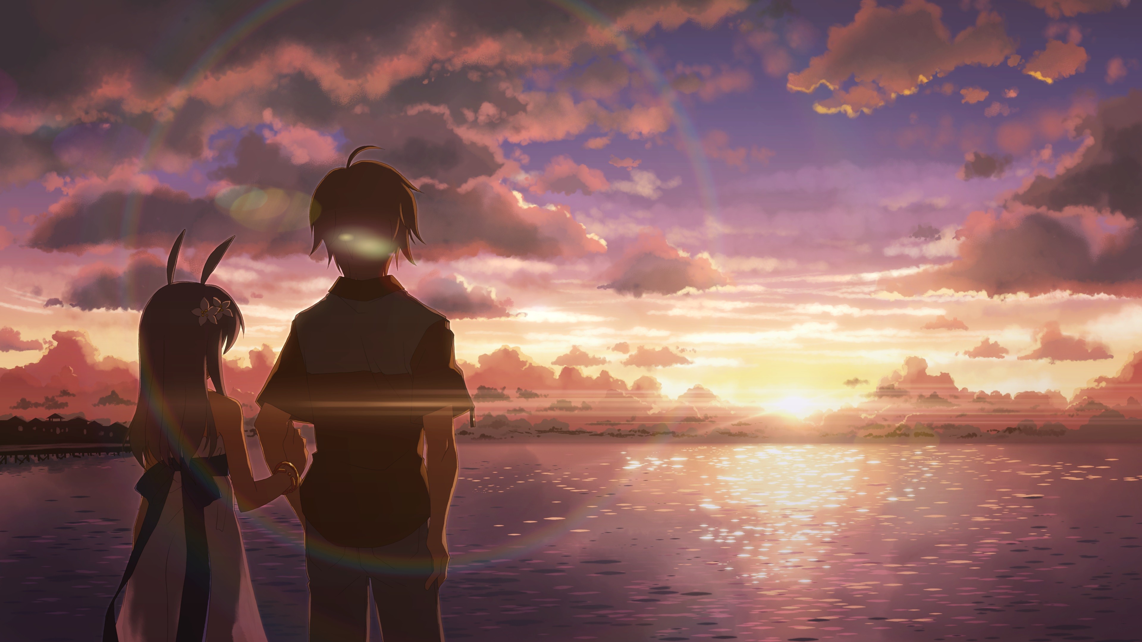 Anime Boy and Girl Alone, HD Anime, 4k Wallpapers, Images, Backgrounds