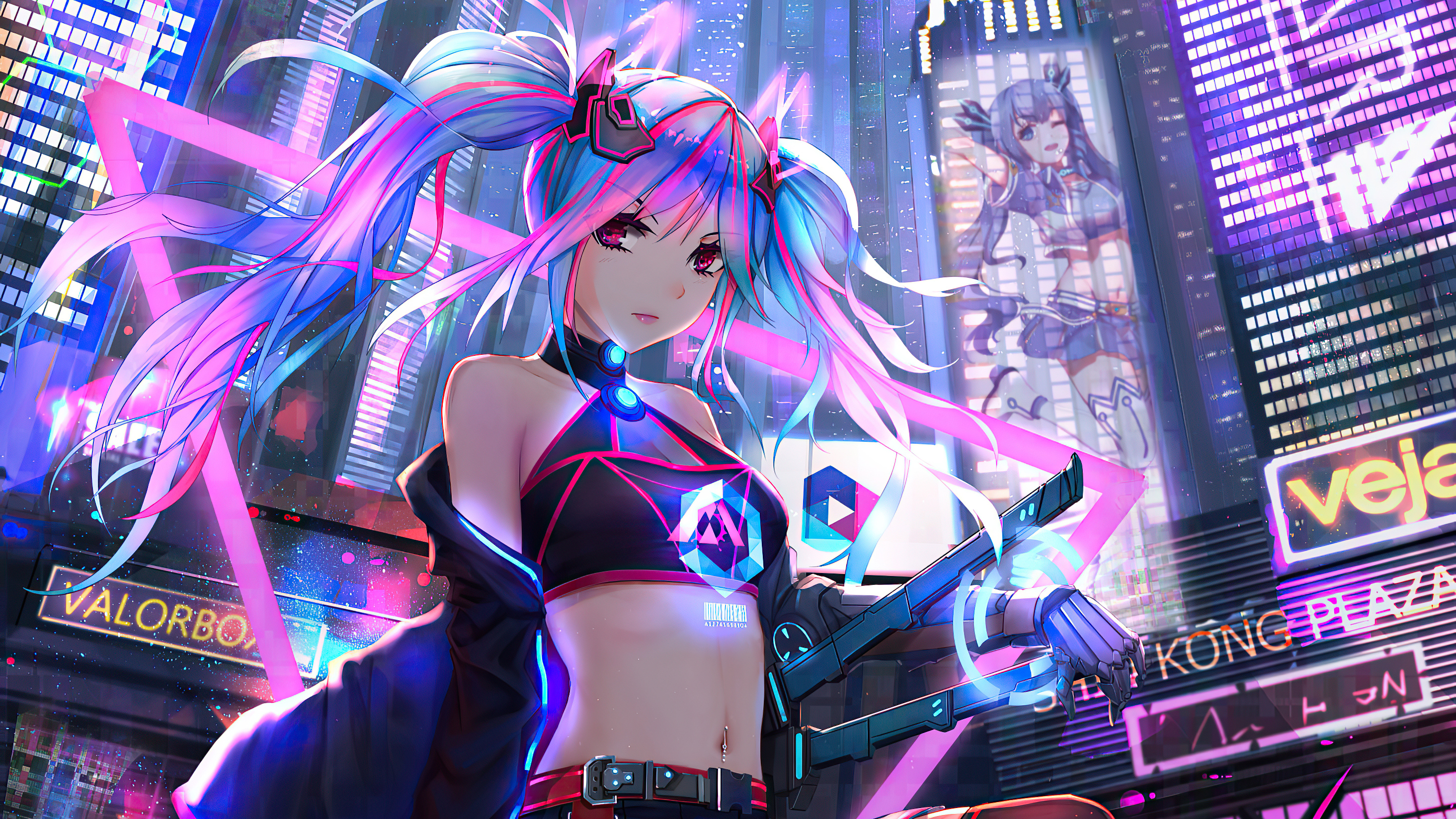 Anime Cyberpunk Neon Wallpapers - Wallpaper Cave