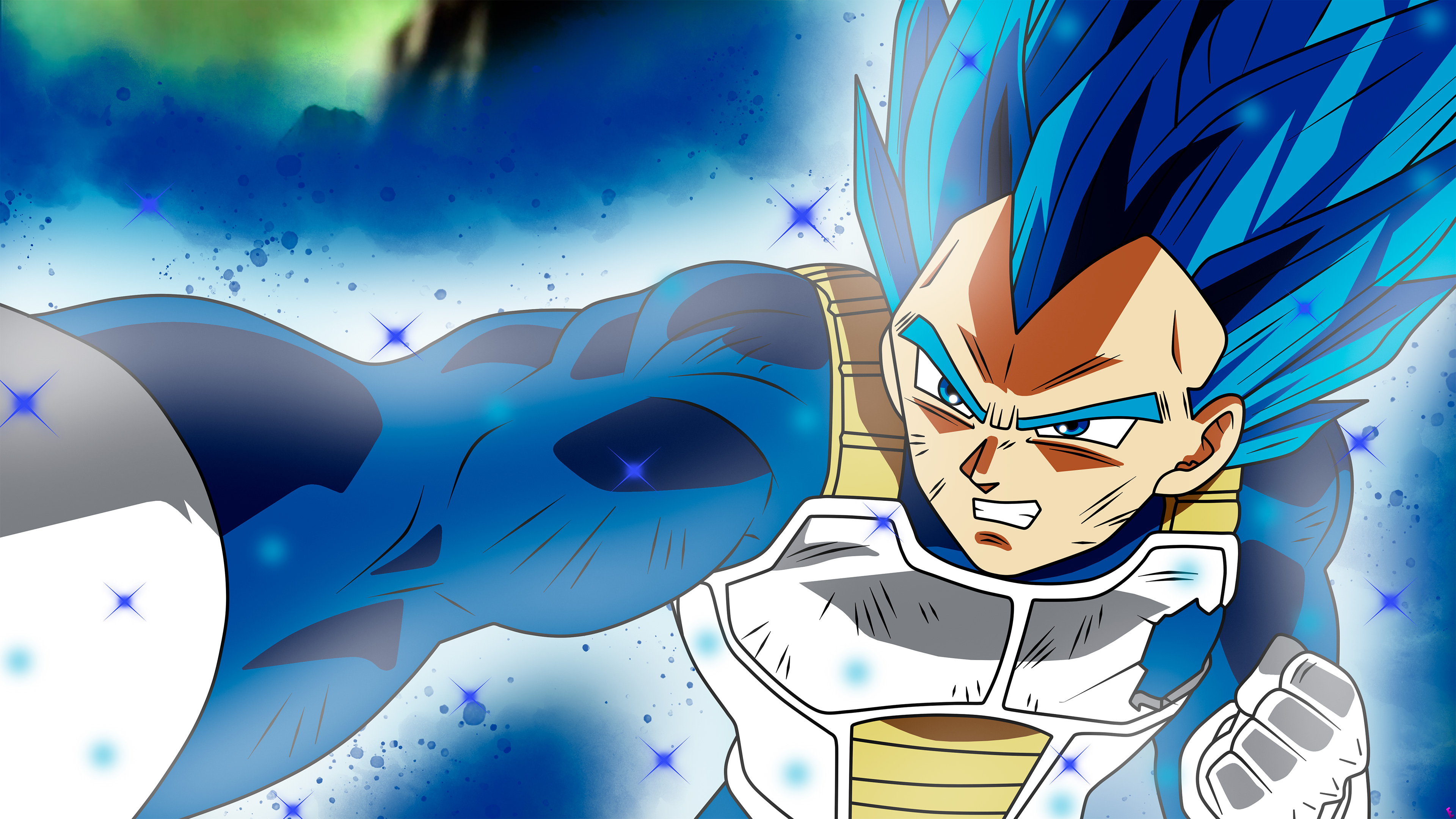 Download Vegeta Blue Evolved Goku Super Saiyan Wallpaper