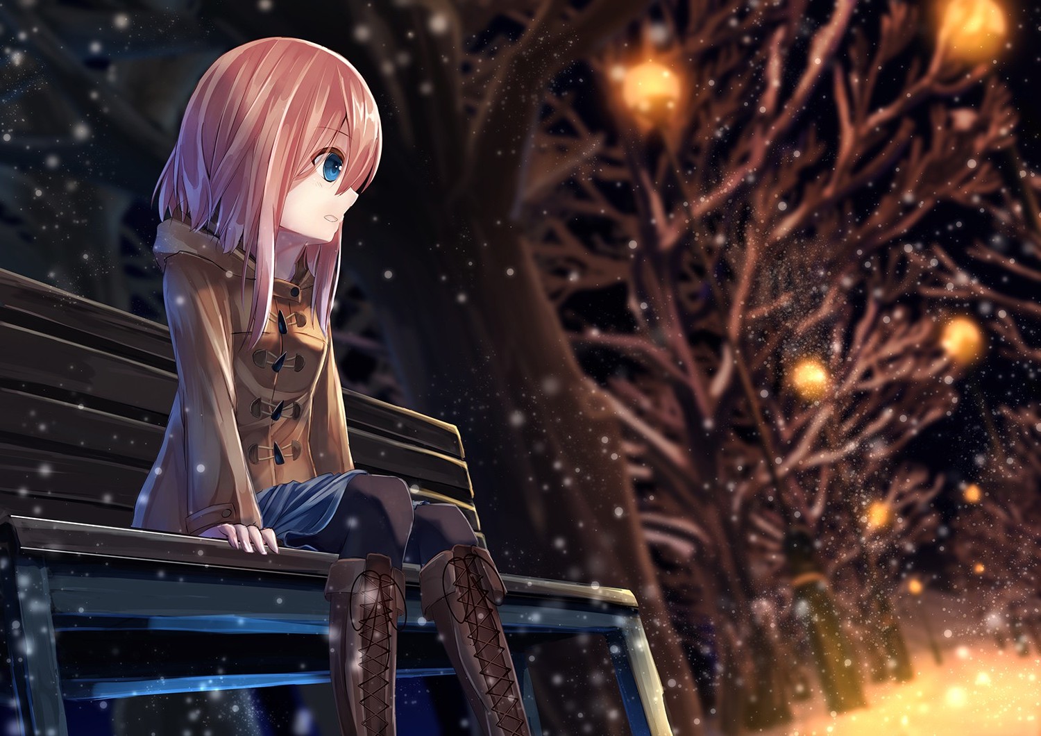 1336x768 Anime Girl Alone Laptop HD HD 4k Wallpapers, Images, Backgrounds,  Photos and Pictures