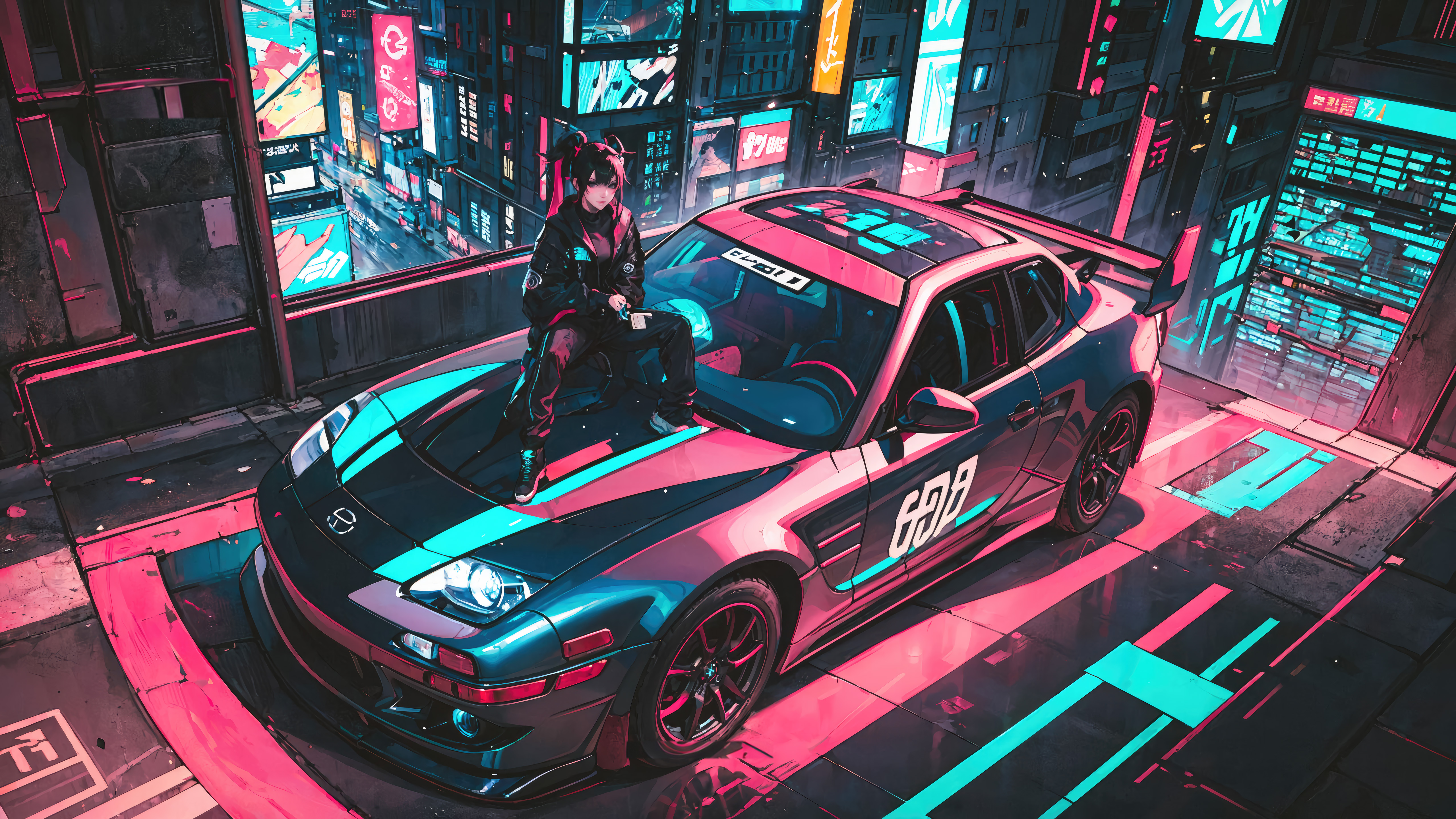 Anime Girl Car JDM