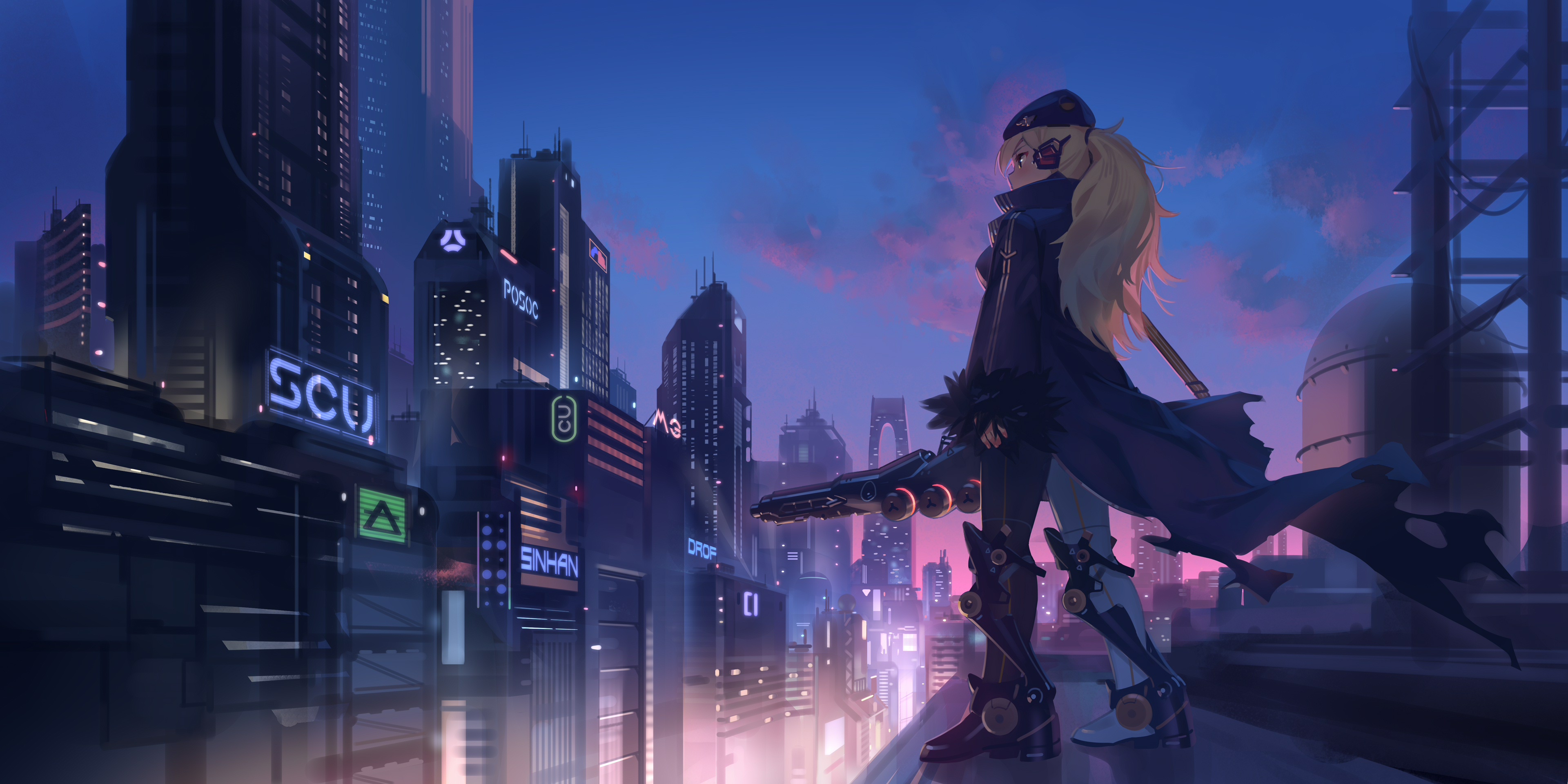 Anime Girl In City 4k Hd Anime 4k Wallpapers Images Backgrounds Photos And Pictures
