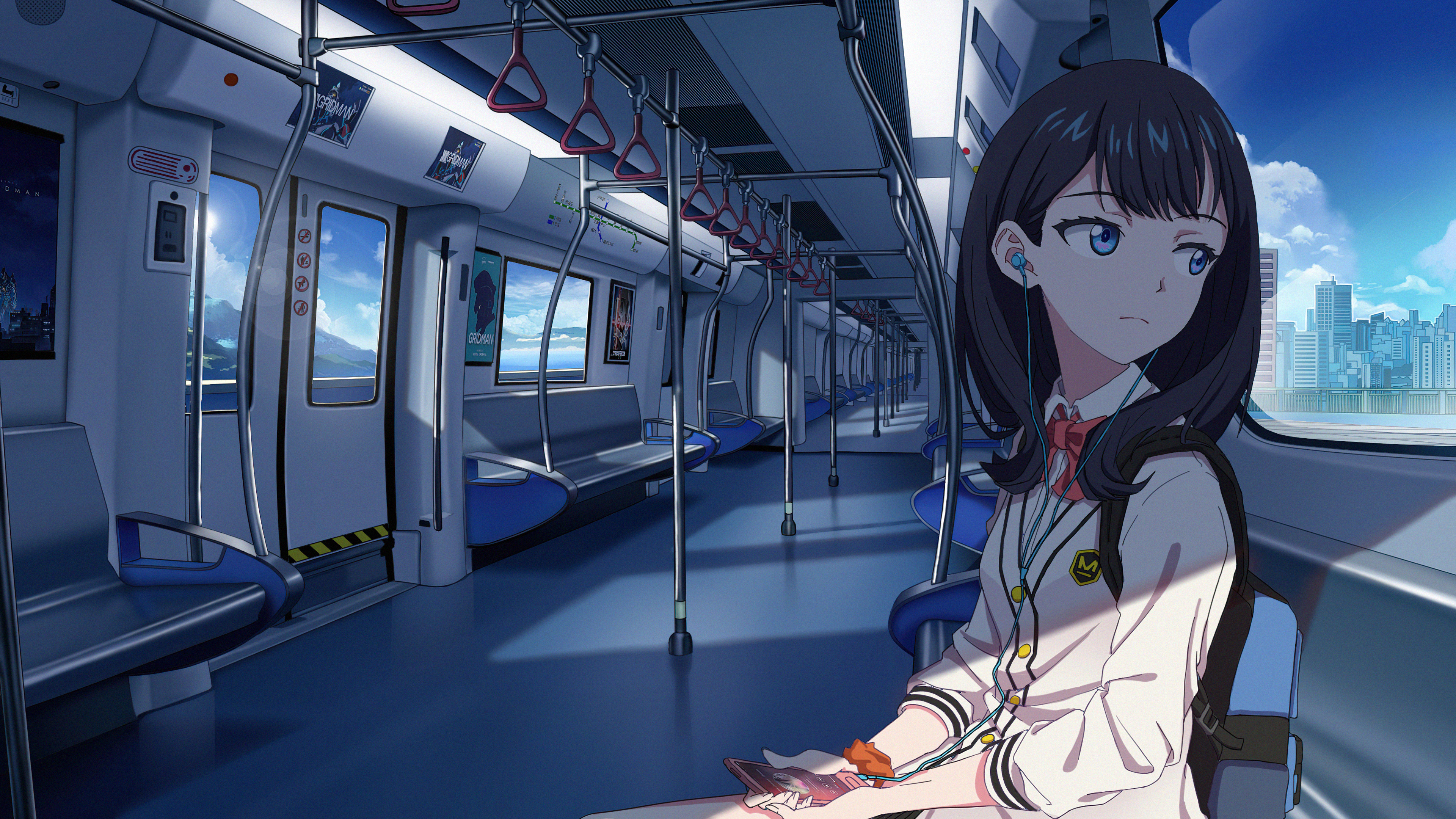 Anime Girl Listening To Music Wallpaper gambar ke 10