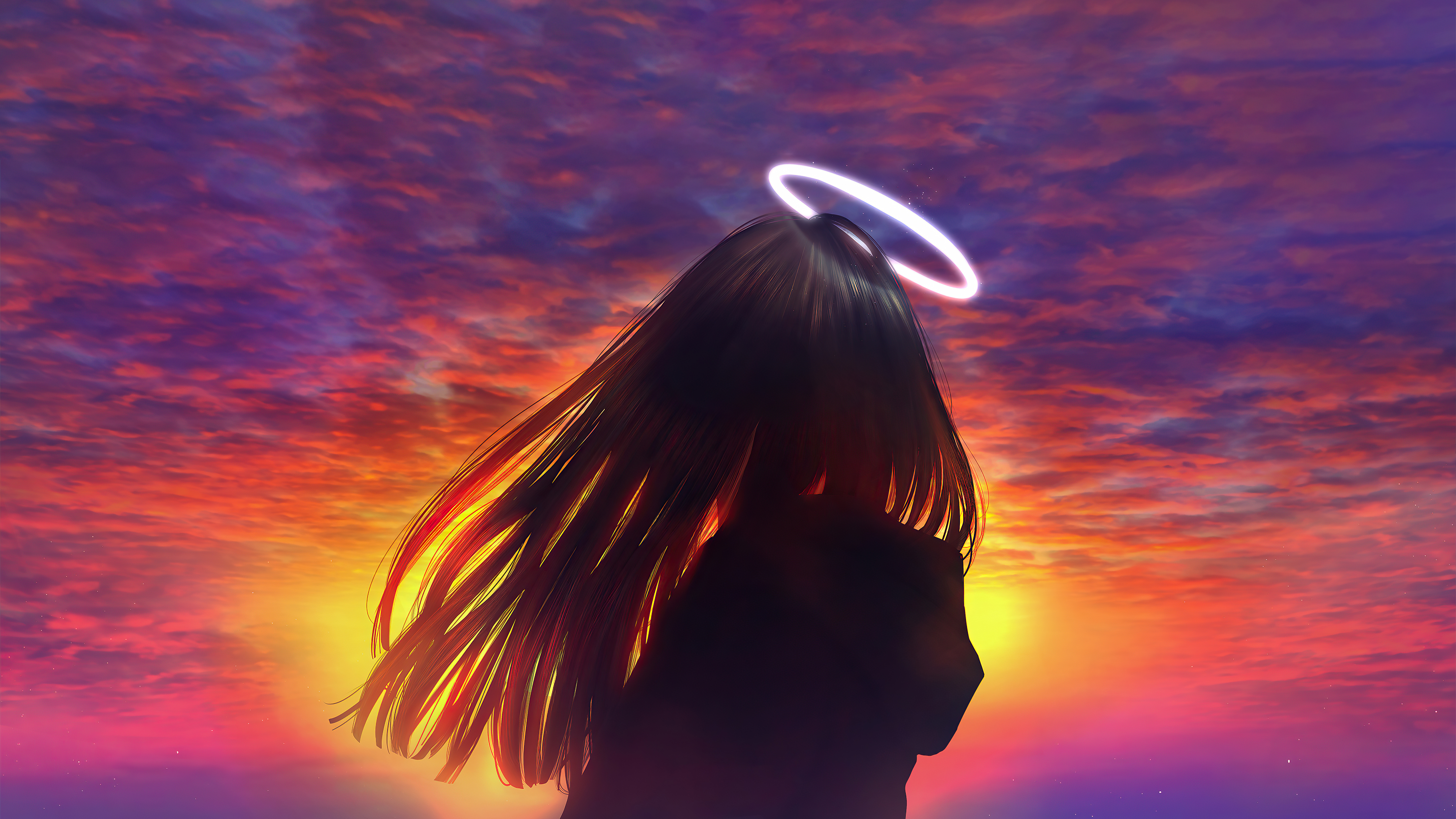 Anime Girl Sunset Glow Loneliness, HD Anime, 4k Wallpapers, Images,  Backgrounds, Photos and Pictures