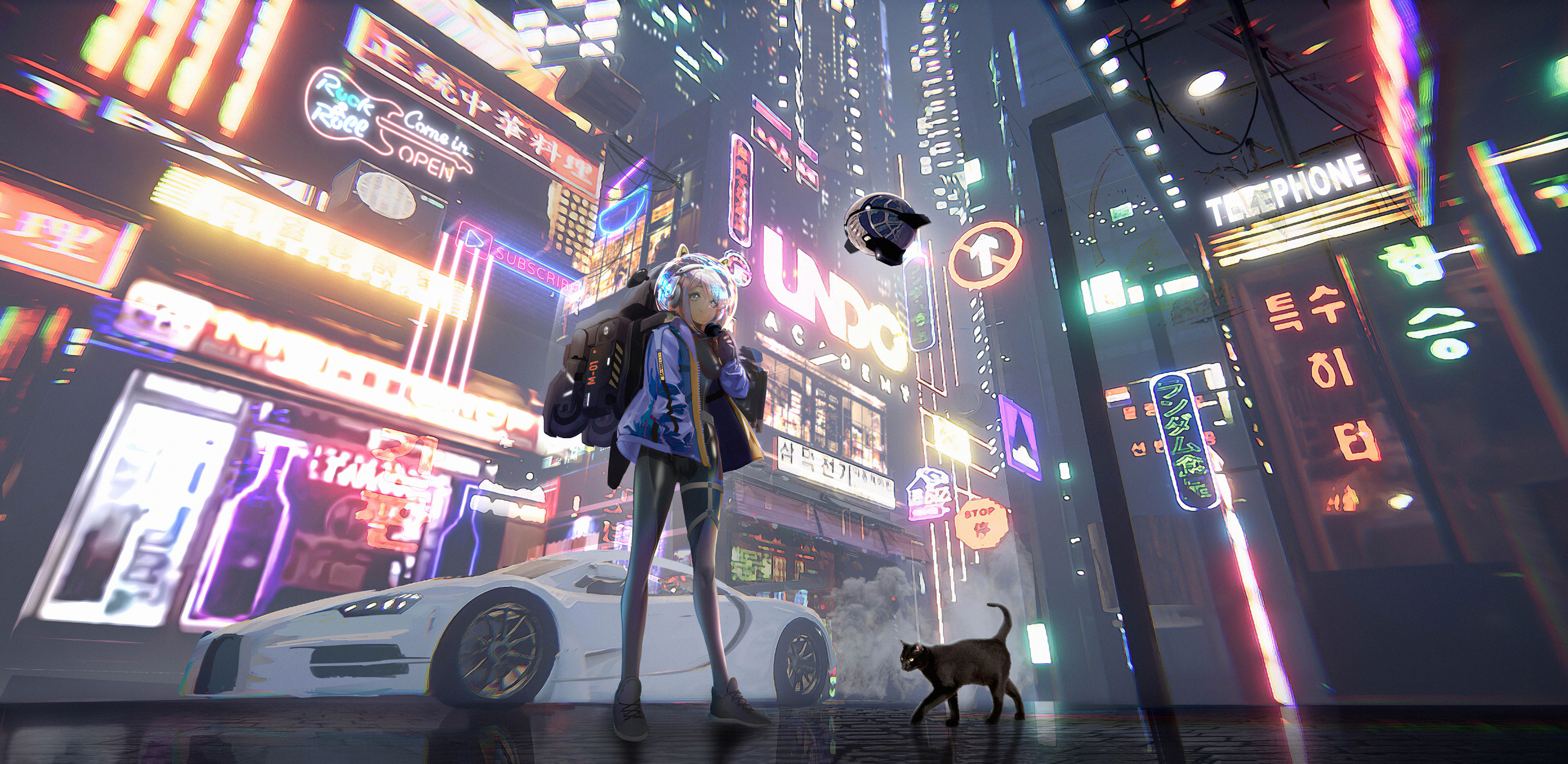 Anime Girl Time In A City 4k, HD Anime, 4k Wallpapers ...