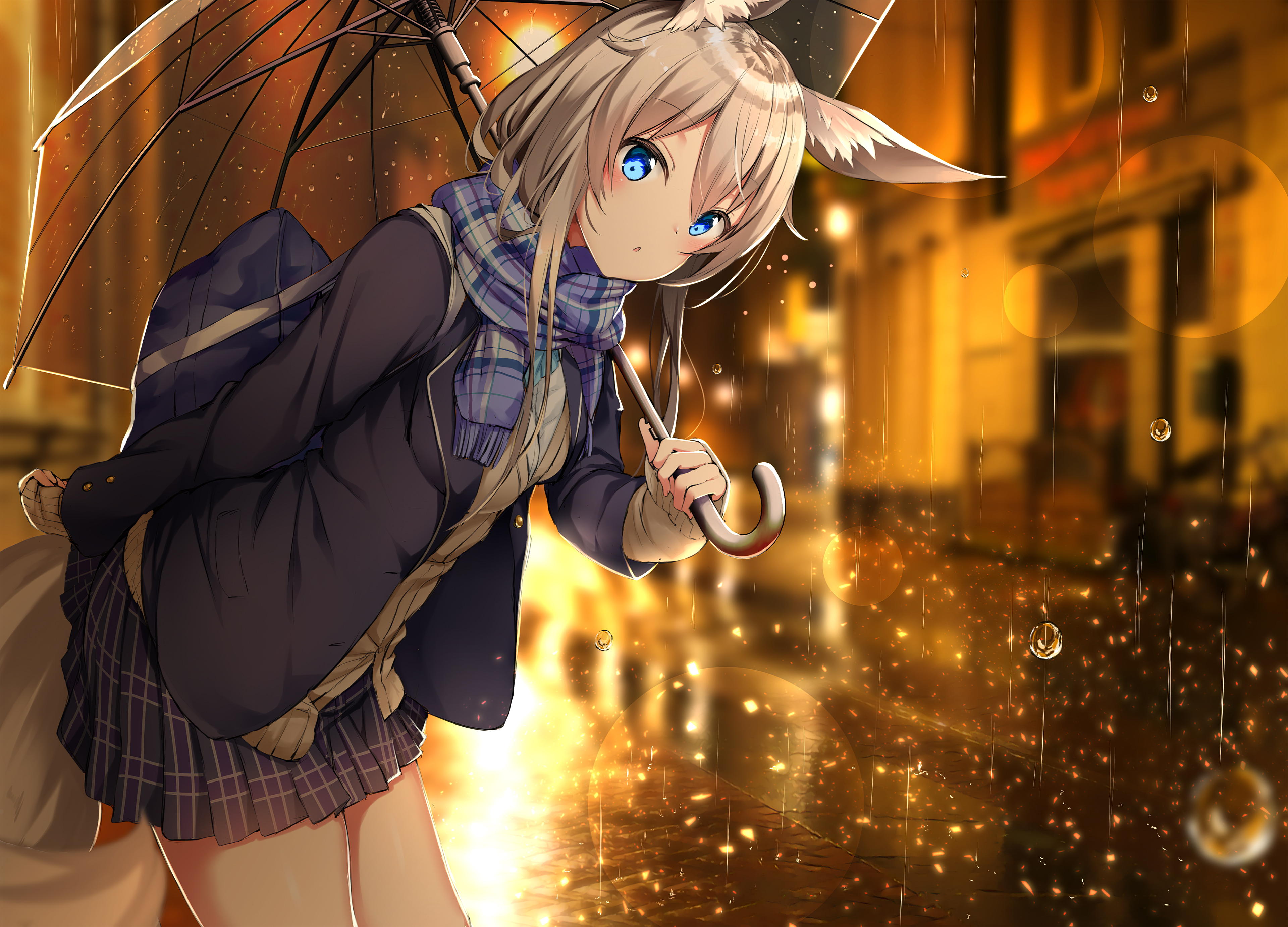 Anime Girl Umbrella Rain, HD Anime, 4k Wallpapers, Images, Backgrounds