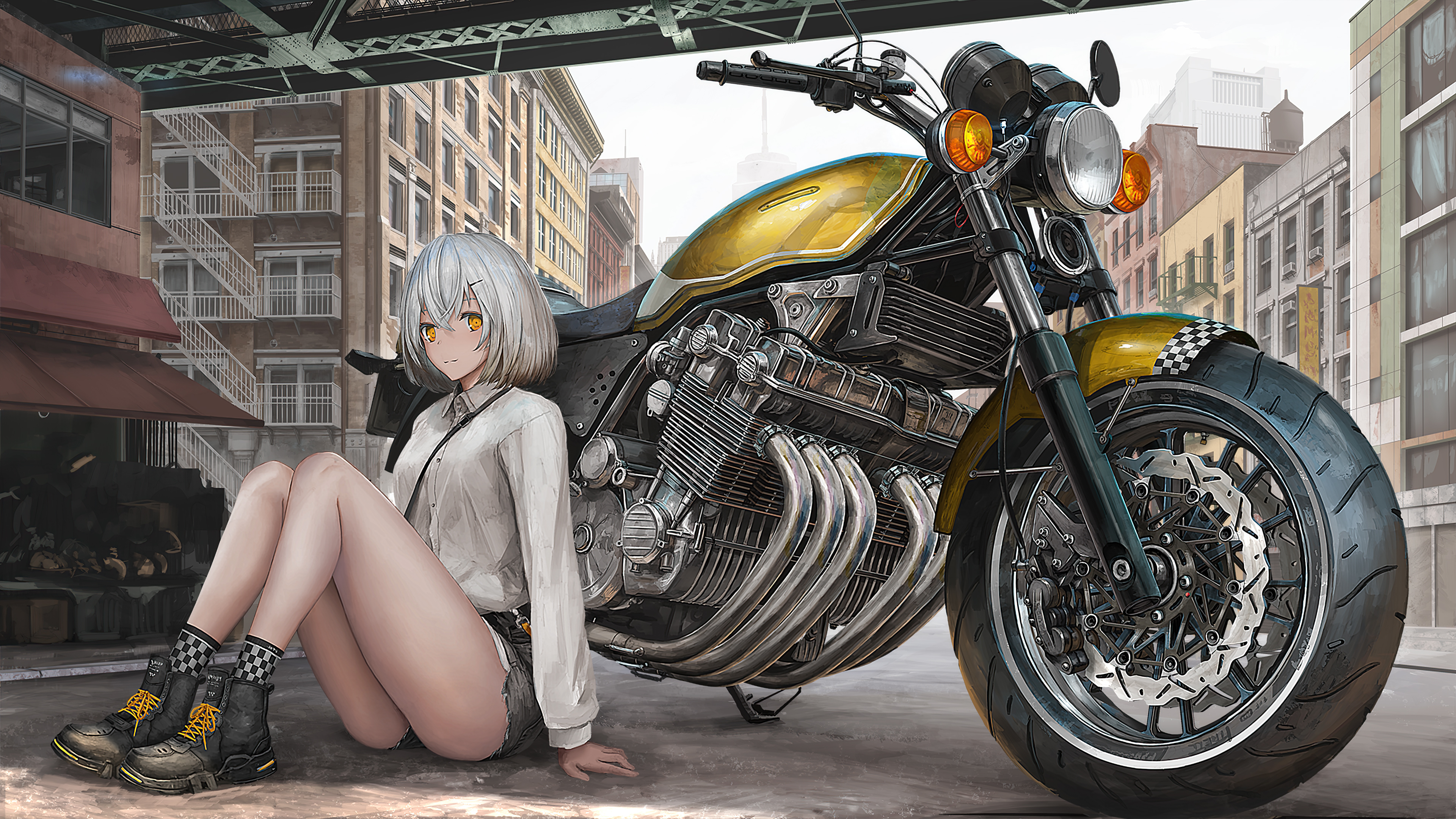 Anime Girl With Bike, HD Anime, 4k Wallpapers, Images, Backgrounds, Photos  and Pictures