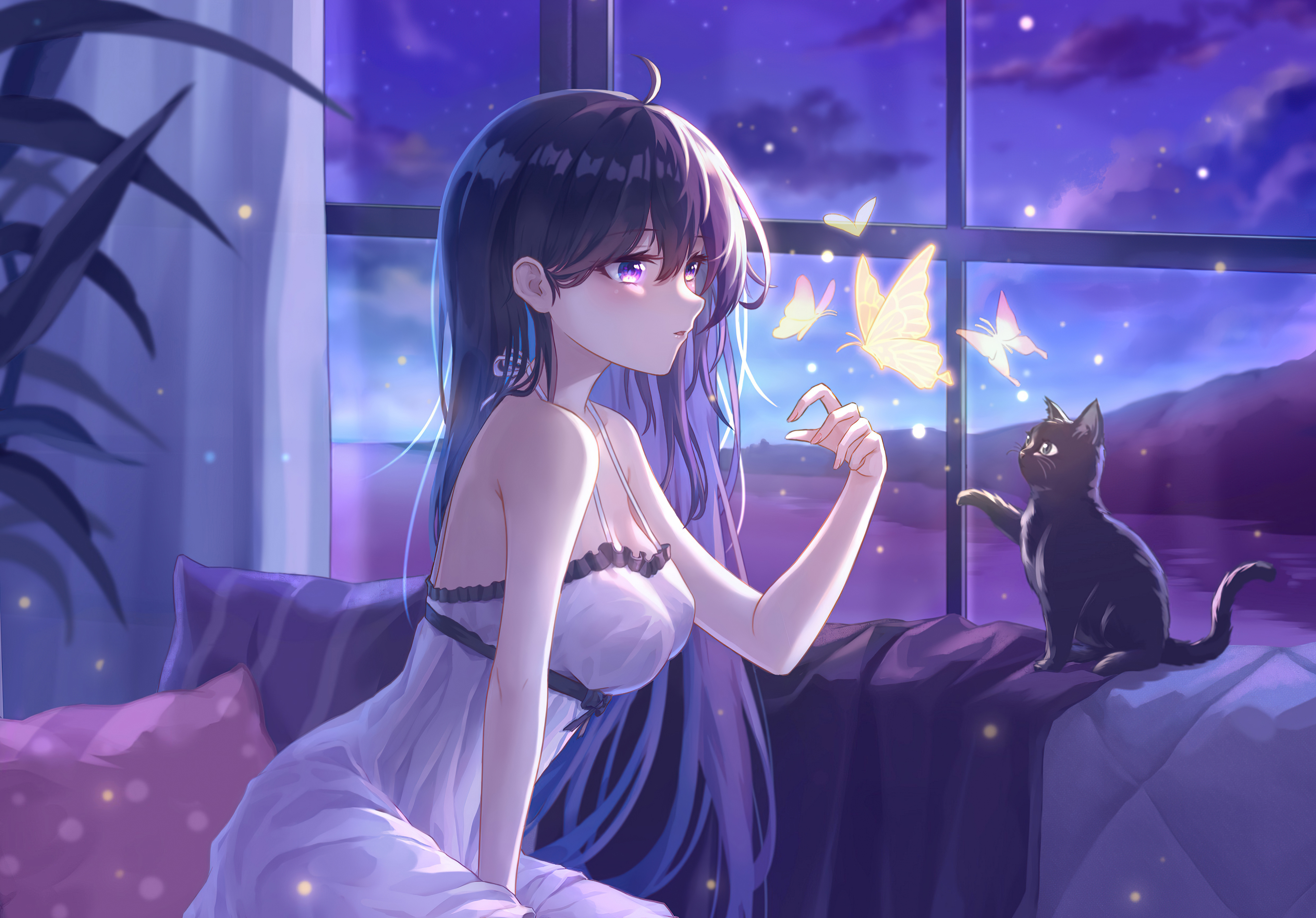 Anime Girl With Cats 4k, HD Anime, 4k Wallpapers, Images, Backgrounds,  Photos and Pictures