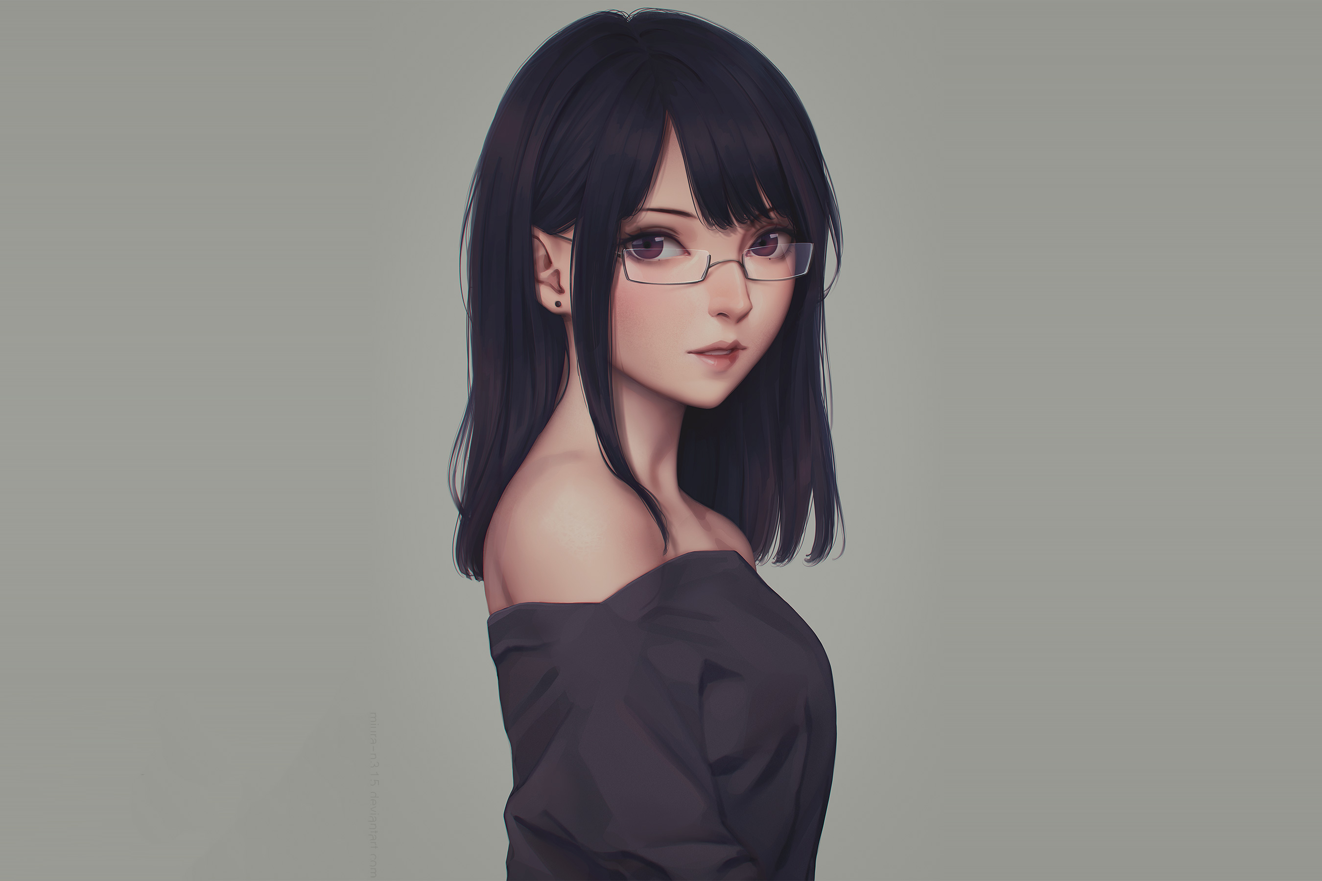 Gratis 300 Gratis Wallpaper Anime Girl Glasses Terbaru - Background ID