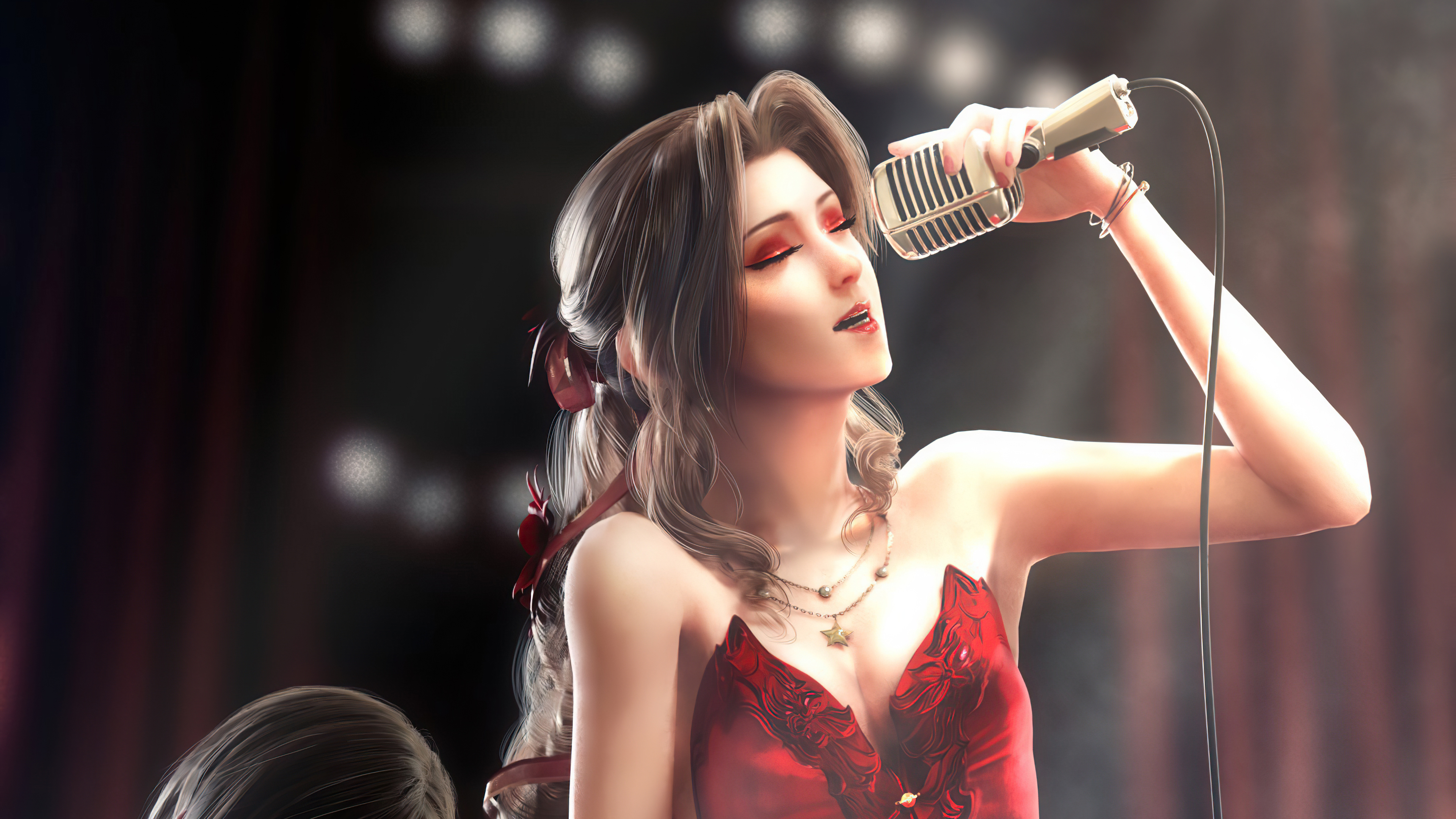 Anime Red Dress Girl Singing, HD Artist, 4k Wallpapers, Images,  Backgrounds, Photos and Pictures