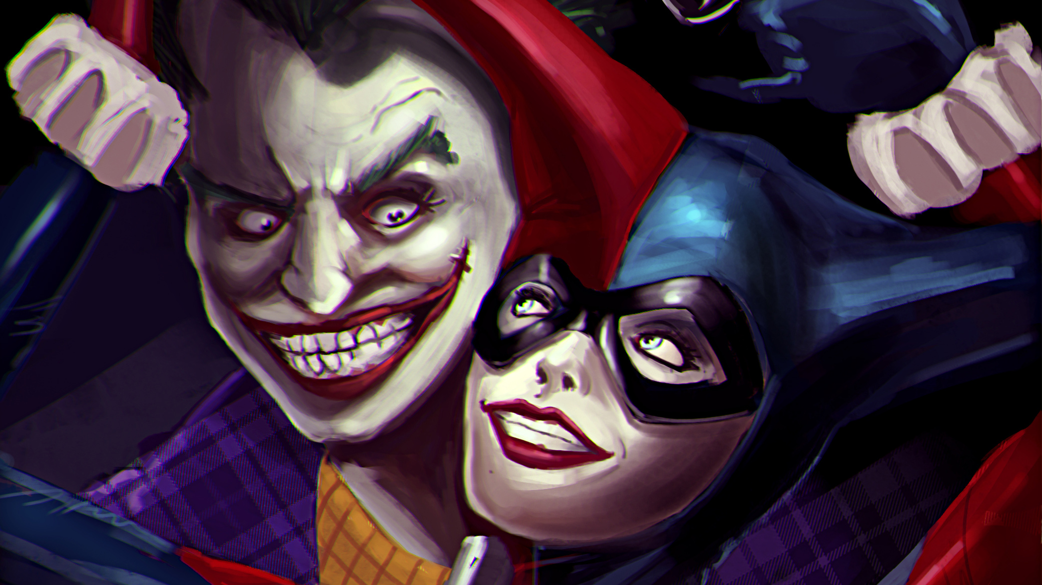 Art Joker And Harley Quinn Wallpaper,HD Superheroes Wallpapers,4k