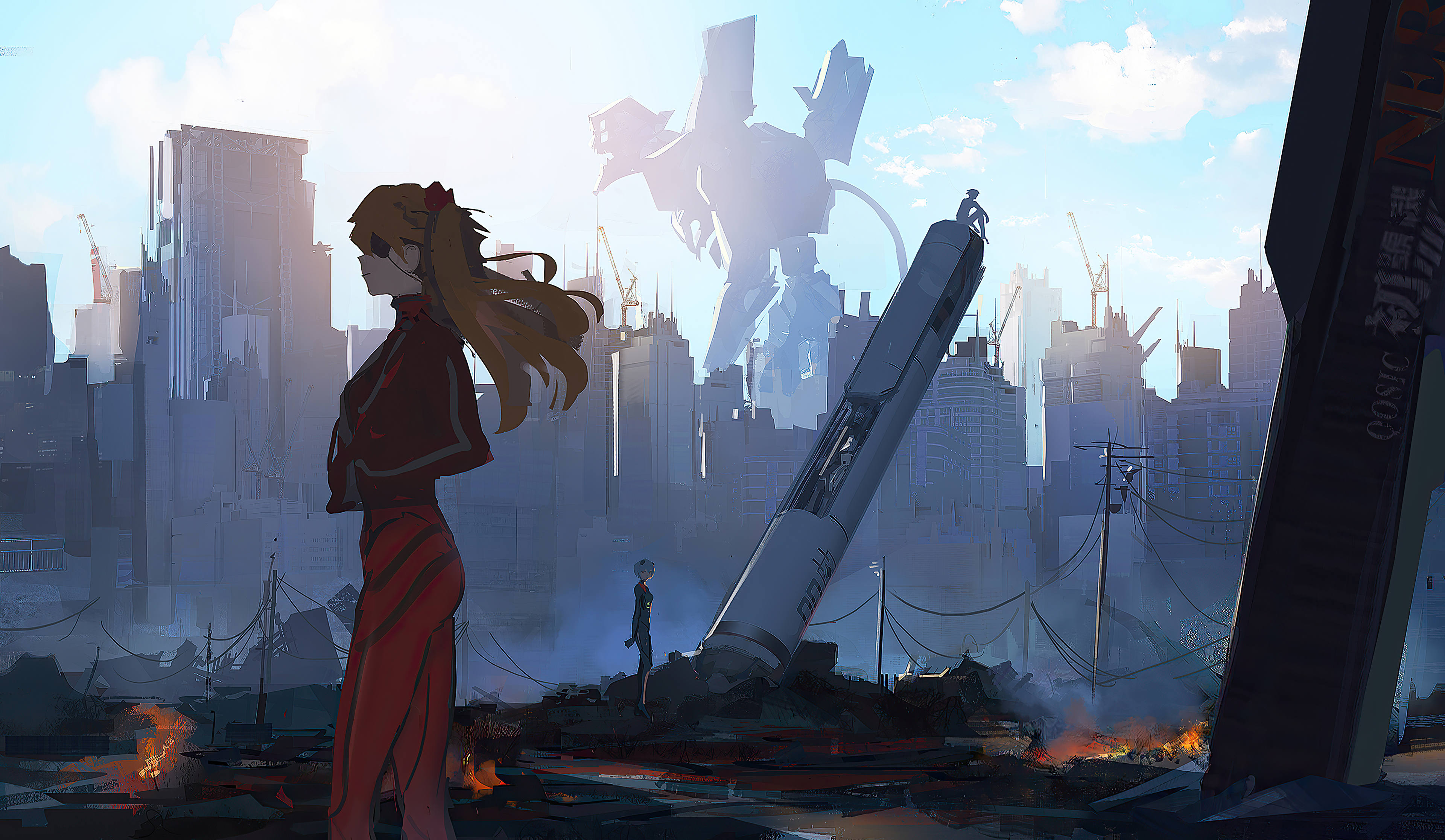 Evangelion Asuka Langley Sohryu Art Wallpaper - Anime Wallpaper