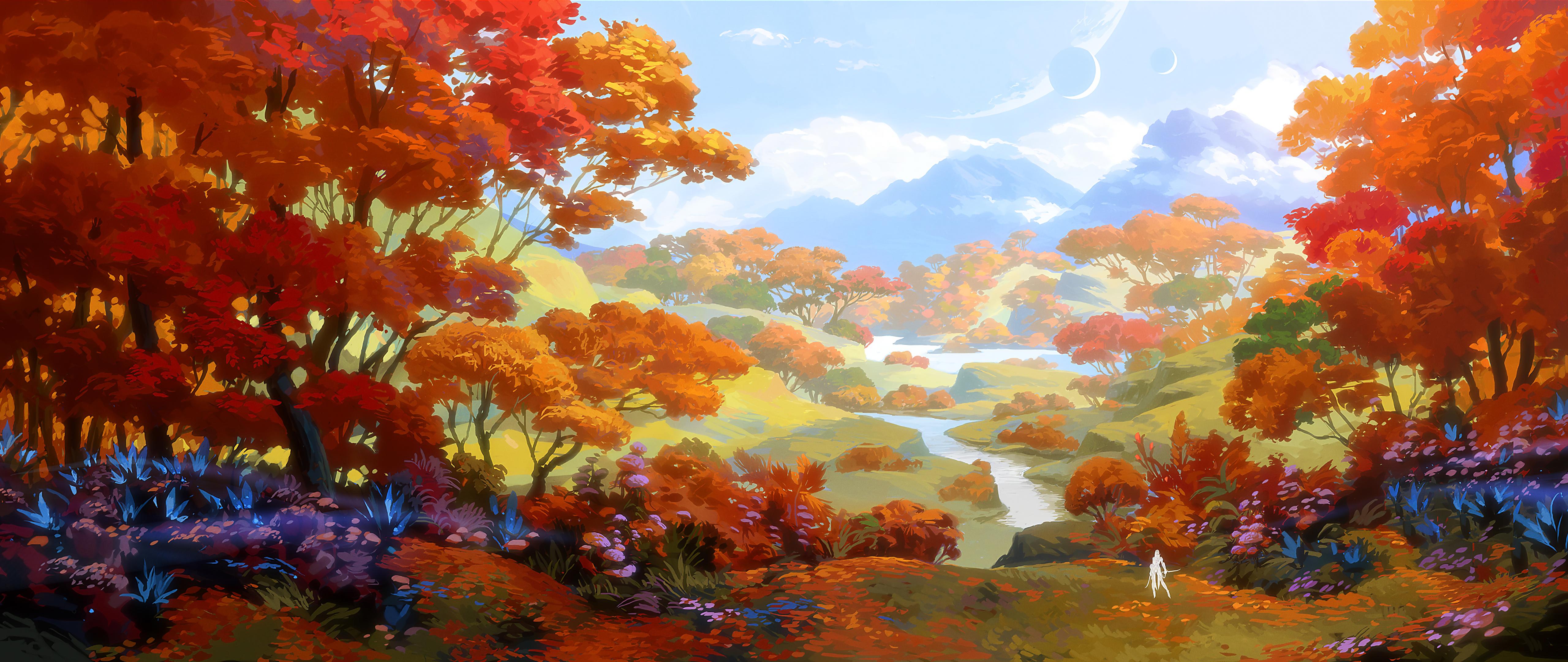 Autumn Trees 5k Wallpaper,HD Artist Wallpapers,4k Wallpapers,Images