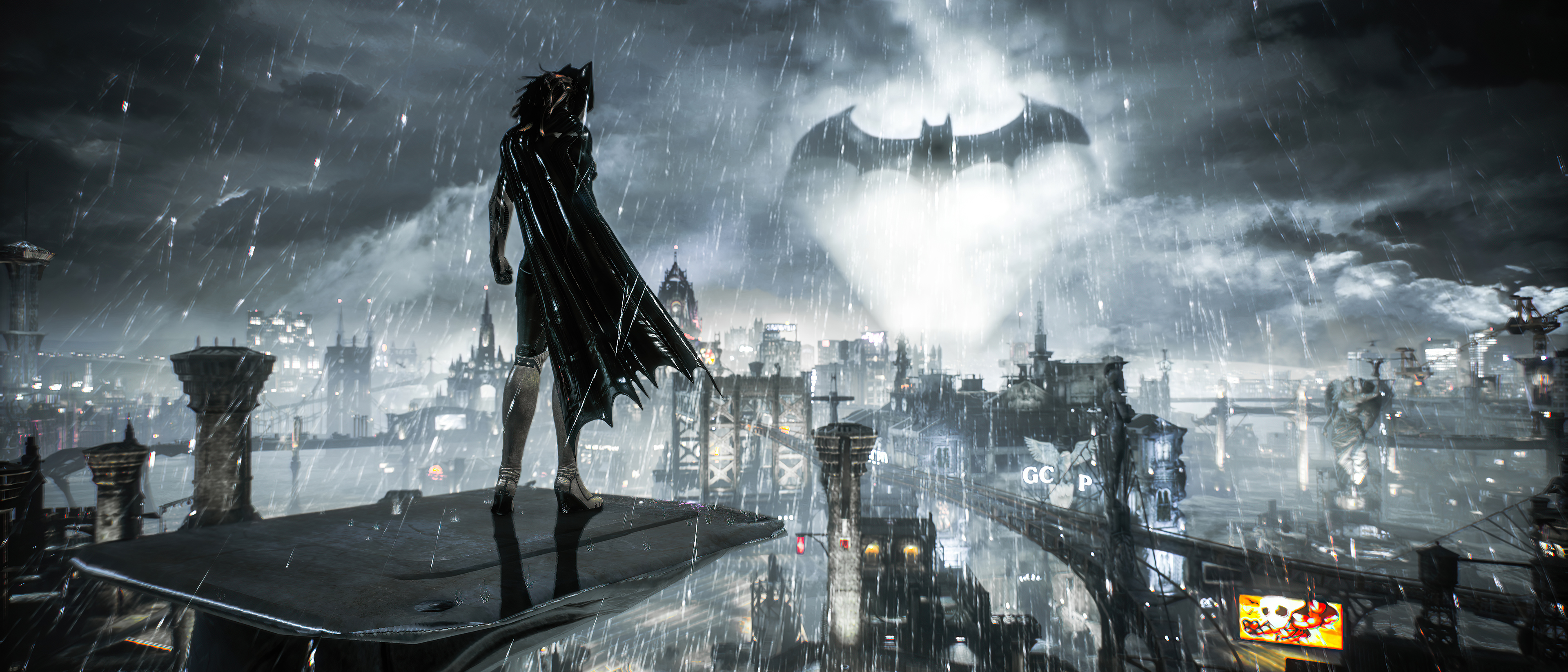 Wallpaper City, Batman, Batman, Arkham Knight for mobile and