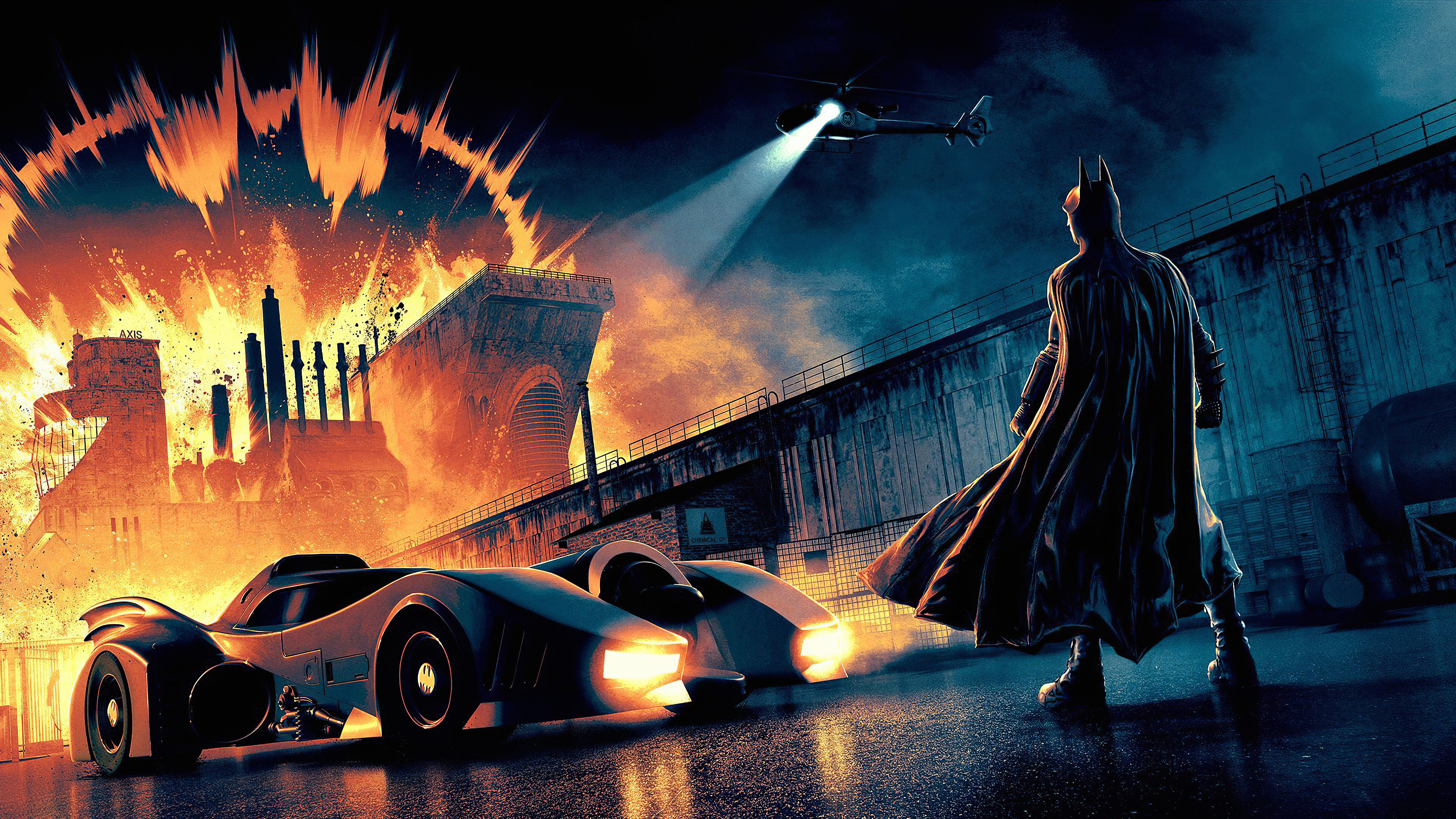 Batman With Batmobile 8k Wallpaper,HD Superheroes Wallpapers,4k Wallpapers ,Images,Backgrounds,Photos and Pictures