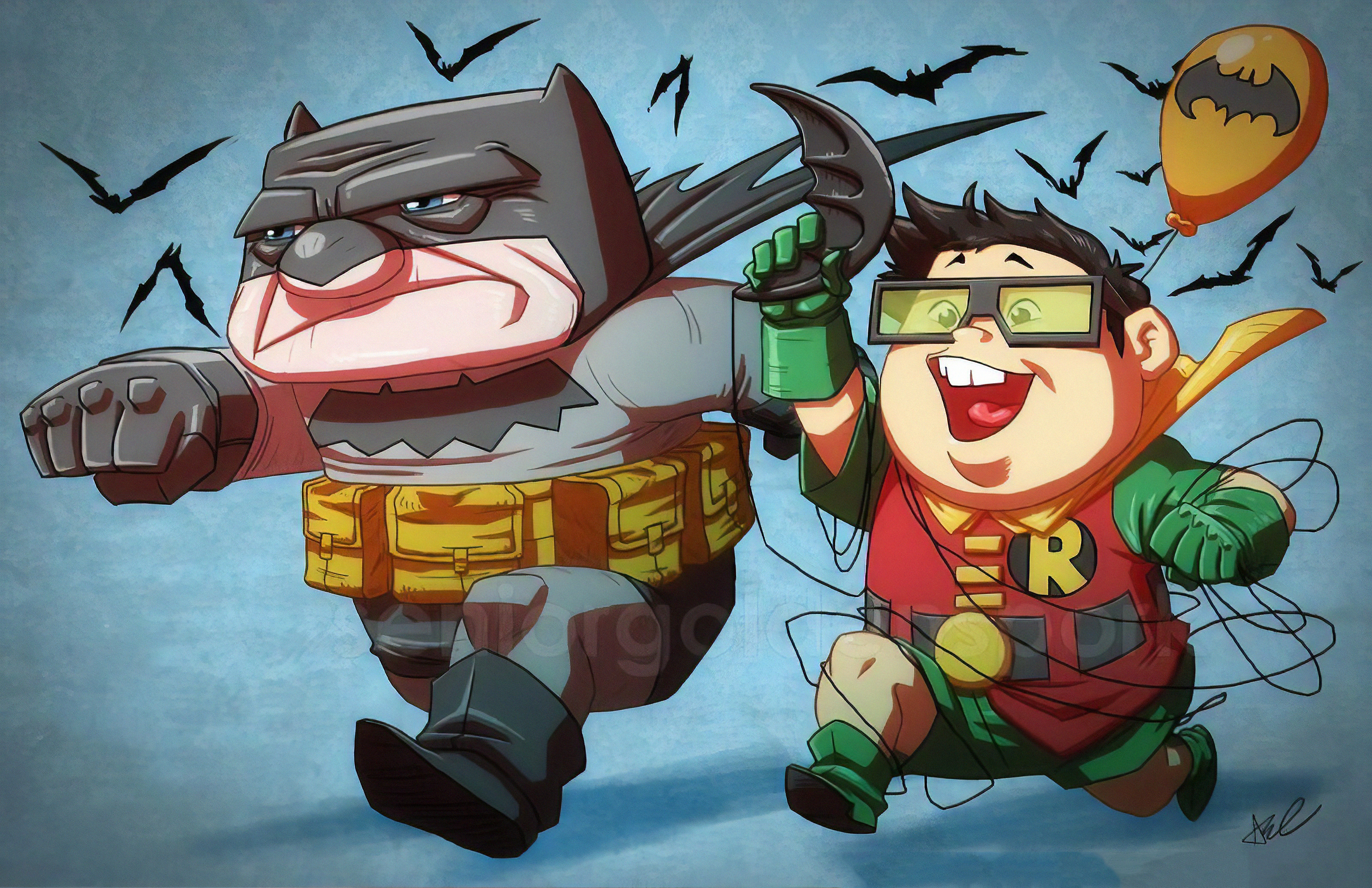 1336x768 Batman And Robin Funny Art Laptop HD HD 4k Wallpapers, Images,  Backgrounds, Photos and Pictures